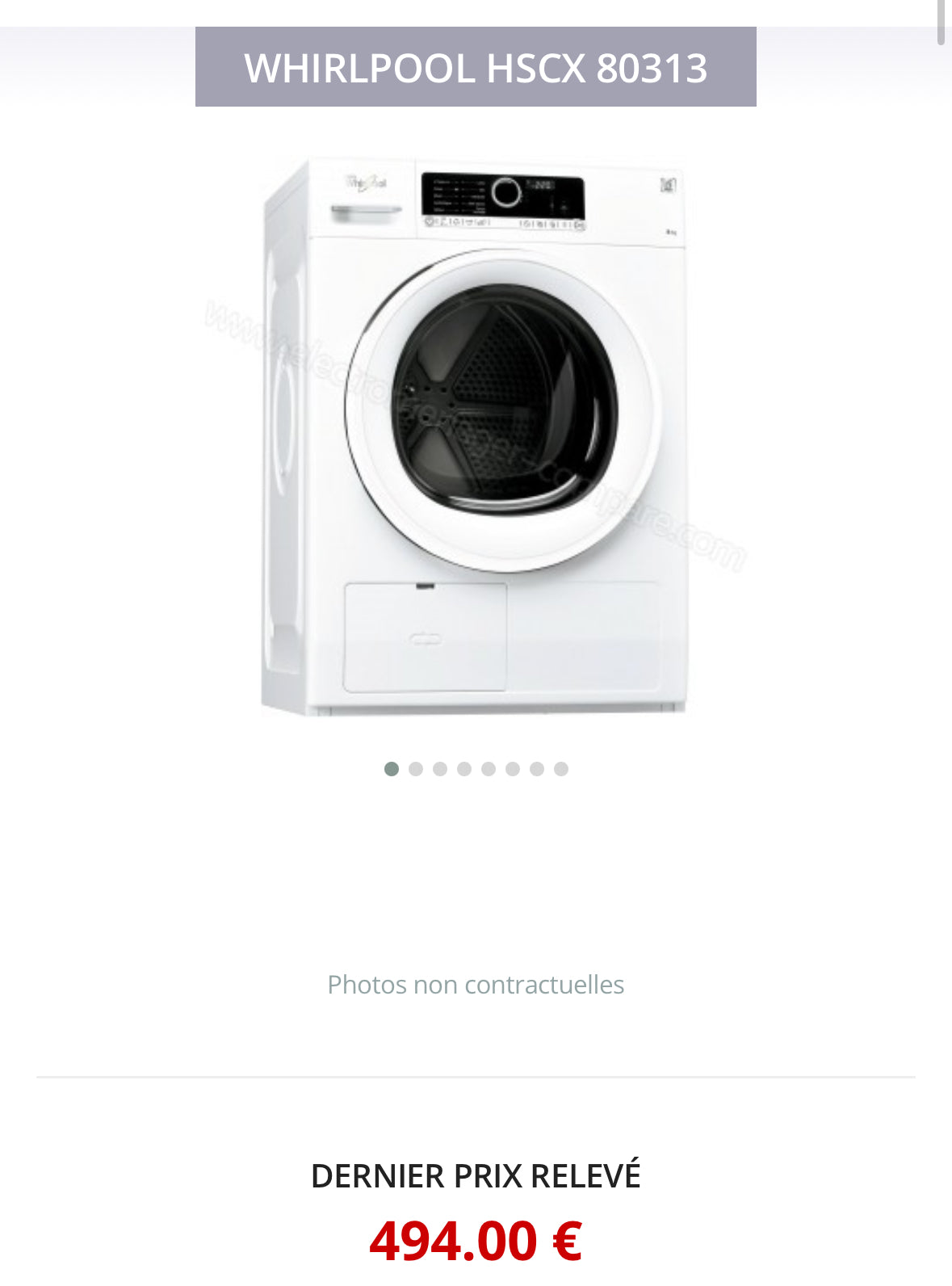 Sèche-Linge WHIRLPOOL 8 Kg Pompe à Chaleur GARANTIE 1 AN