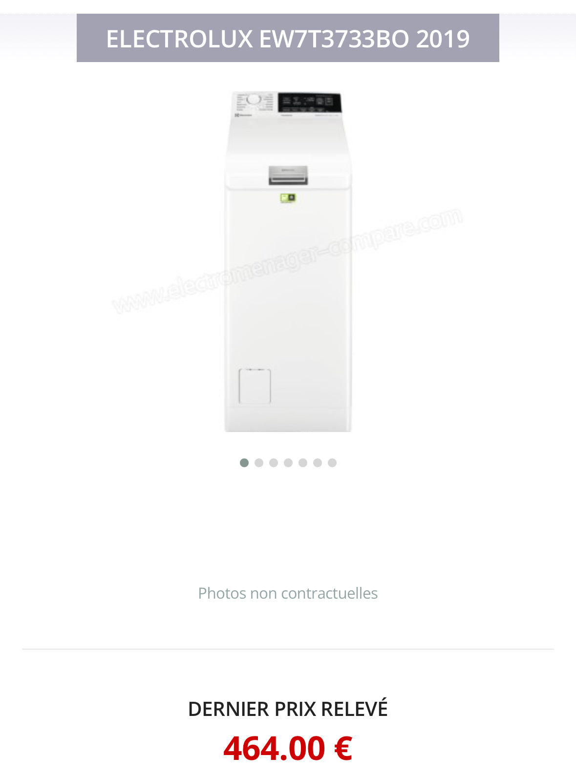 Lave-Linge Top ELECTROLUX 7 Kg GARANTIE 1 AN