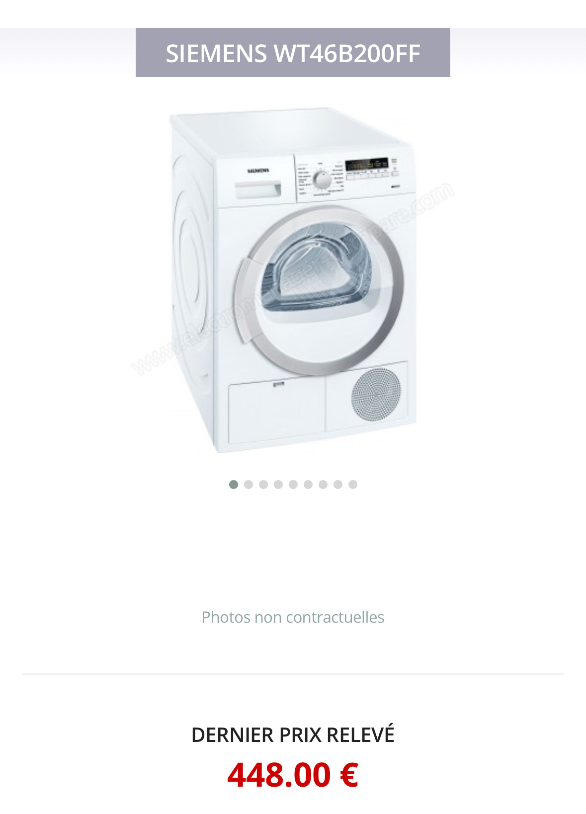 Sèche-Linge SIEMENS 8 Kg GARANTIE 1 AN