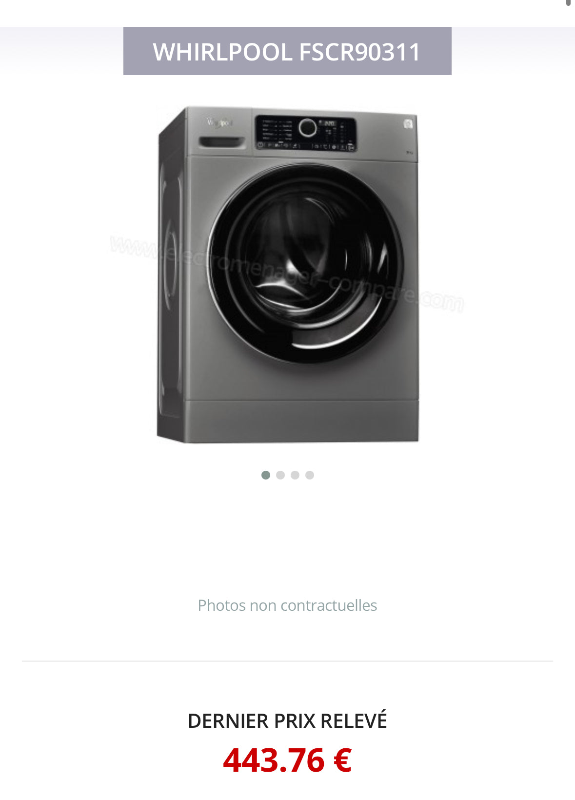 Lave-Linge WHIRLPOOL 9 Kg GARANTIE 1 AN