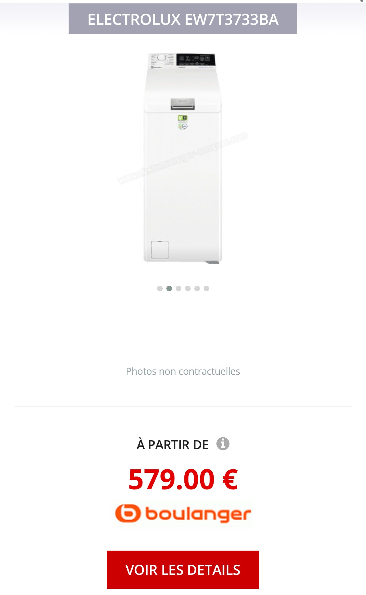 Lave-Linge Top ELECTROLUX 7 Kg GARANTIE 1 AN