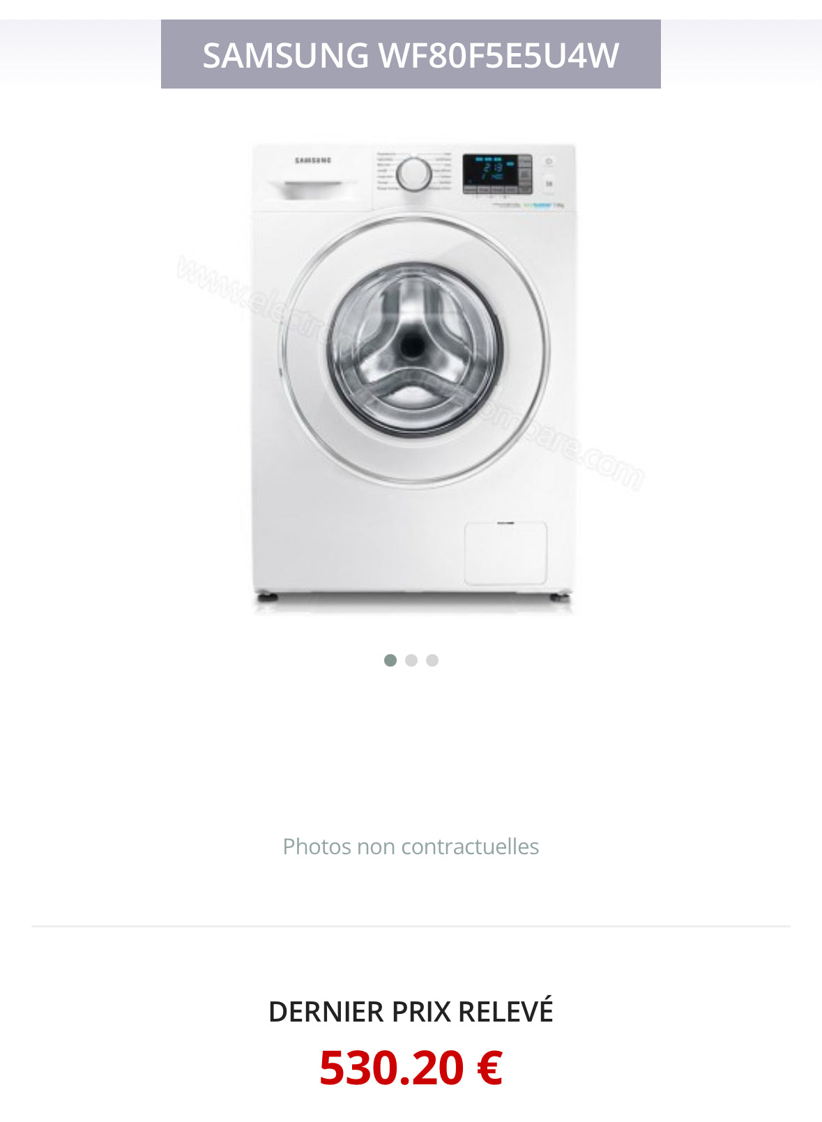 Lave-Linge SAMSUNG 8 Kg GARANTIE 1 AN