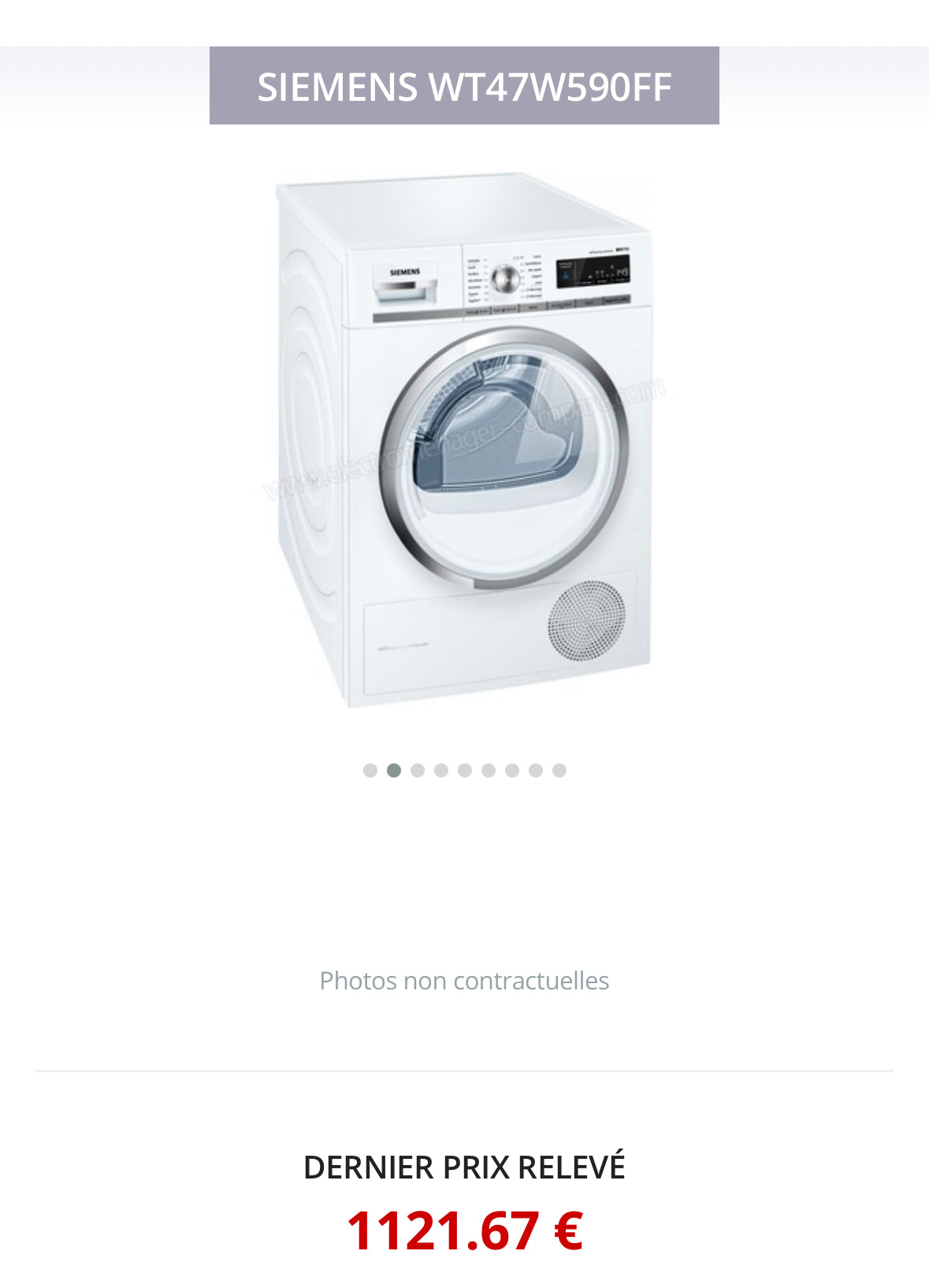 Sèche-Linge SIEMENS 9 Kg Pompe à Chaleur GARANTIE 2 ANS