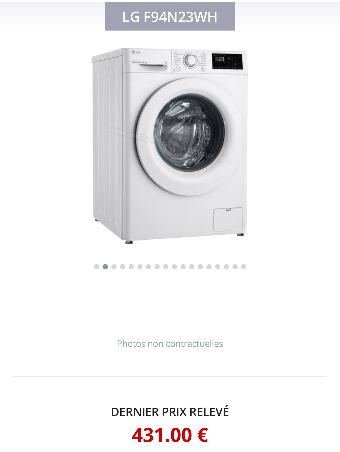 Lave-Linge LG 9 Kg GARANTIE 1 AN