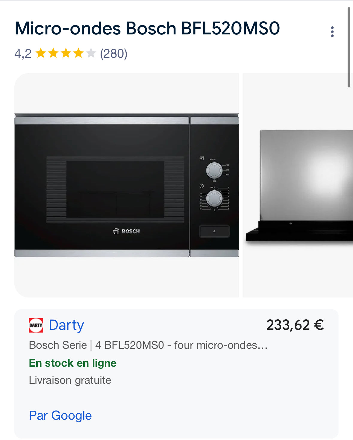 Micro-Onde Encastrable BOSCH Neuf ( Jamais Servi ) GARANTIE 2 ANS