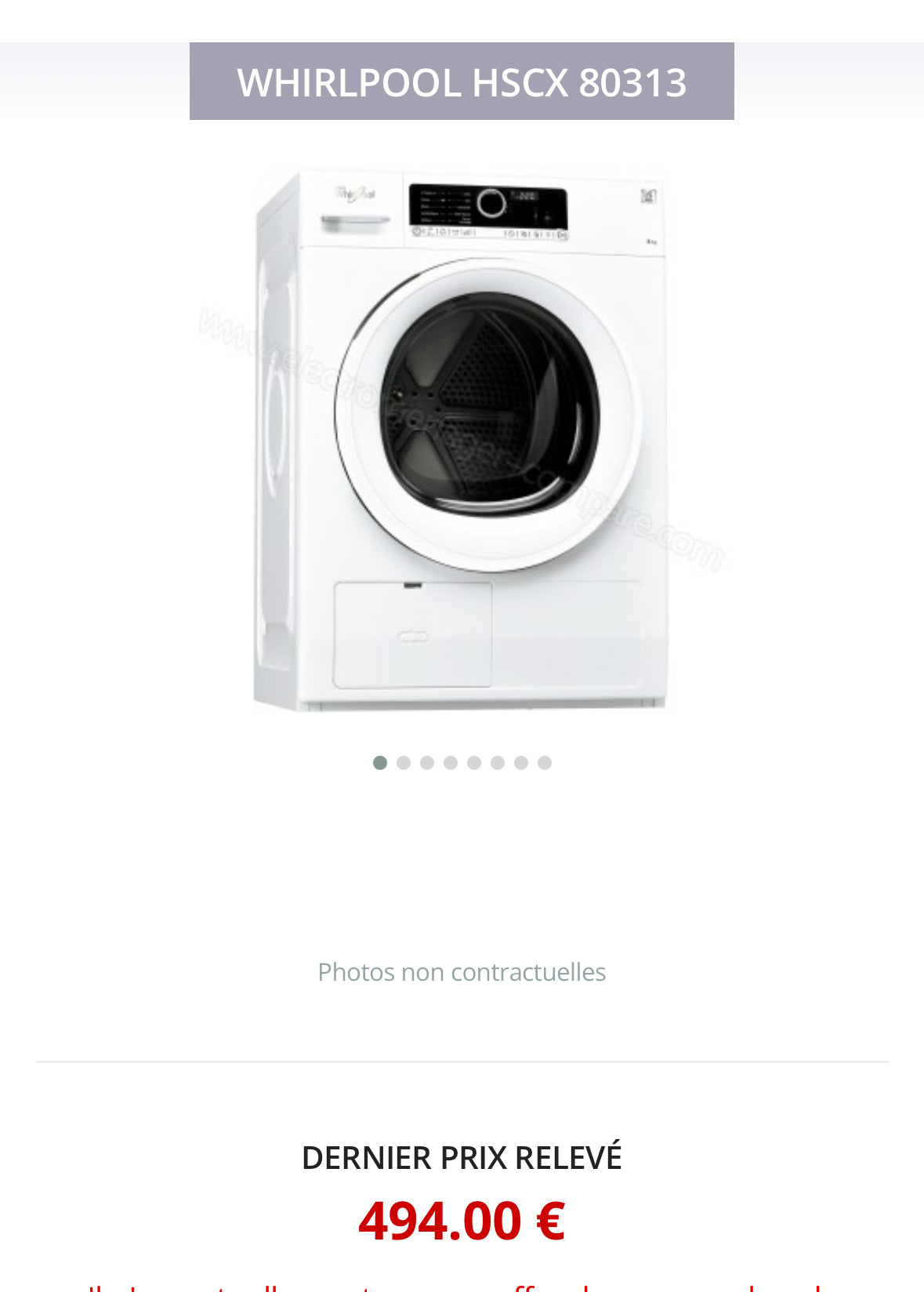 Sèche-Linge WHIRLPOOL Pompe à Chaleur 8 Kg GARANTIE 1 AN