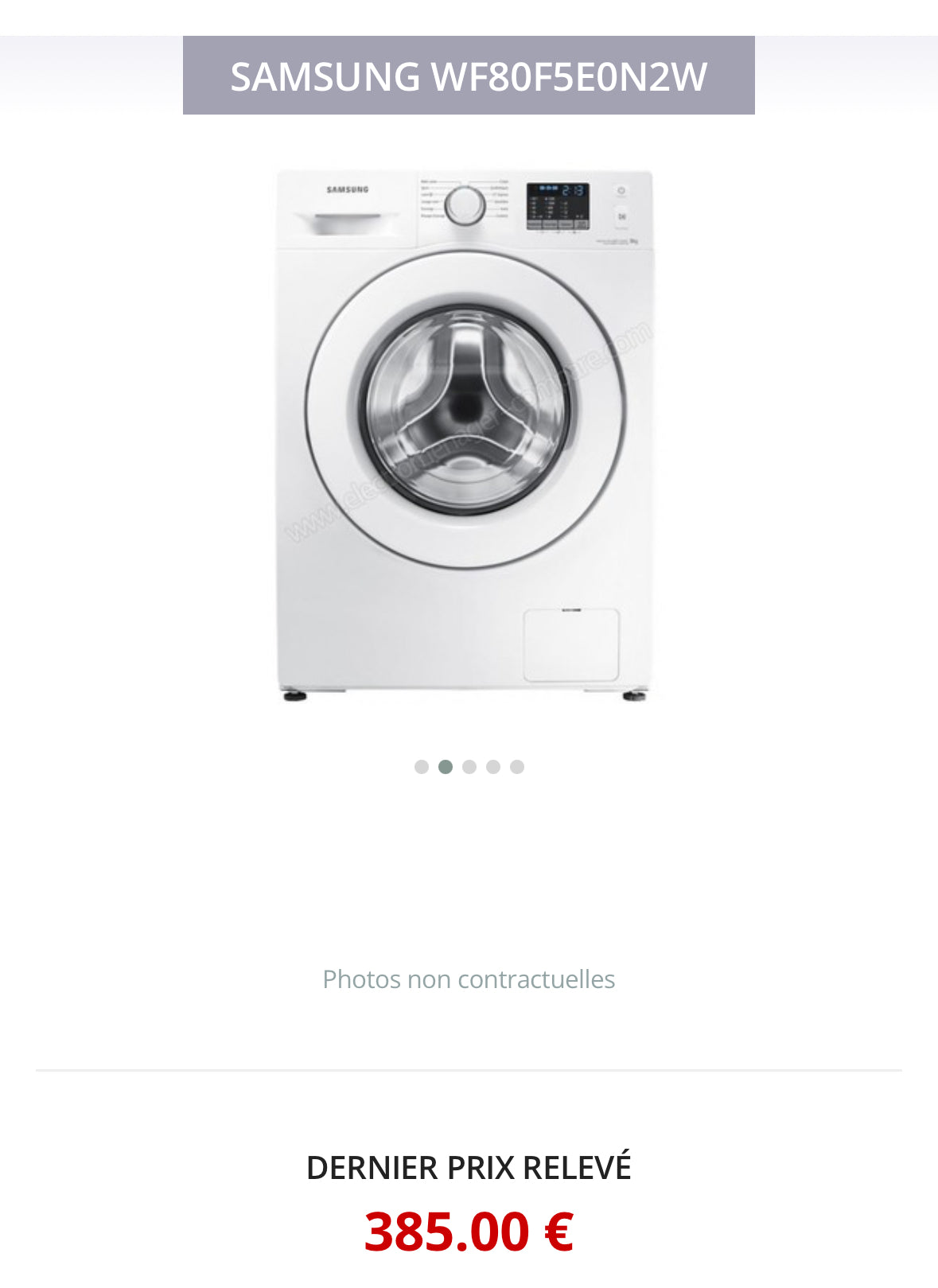 Lave-Linge SAMSUNG 8 Kg GARANTIE 1 AN