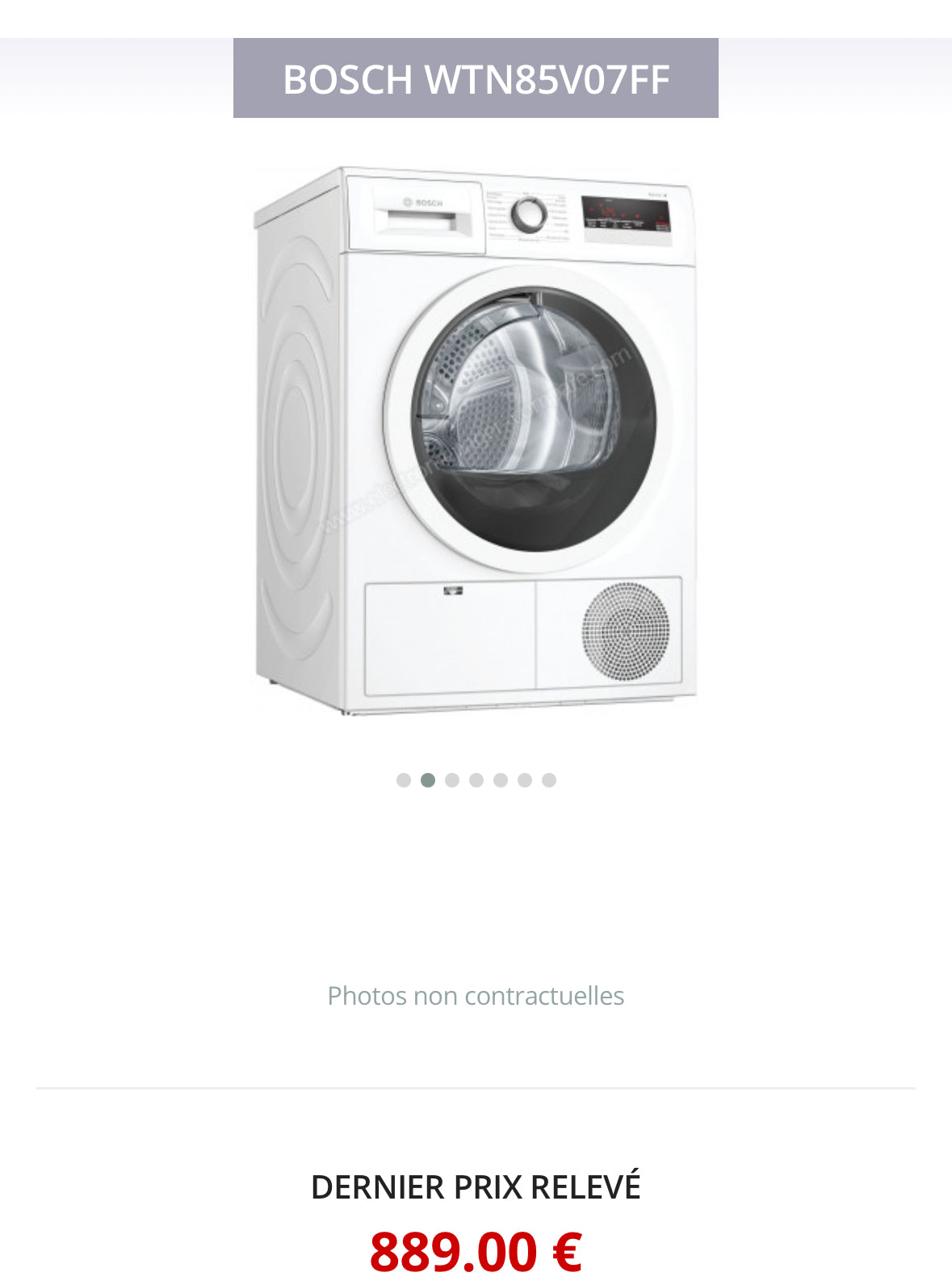 Sèche-Linge BOSCH 7 Kg À Condensation GARANTIE 1 AN