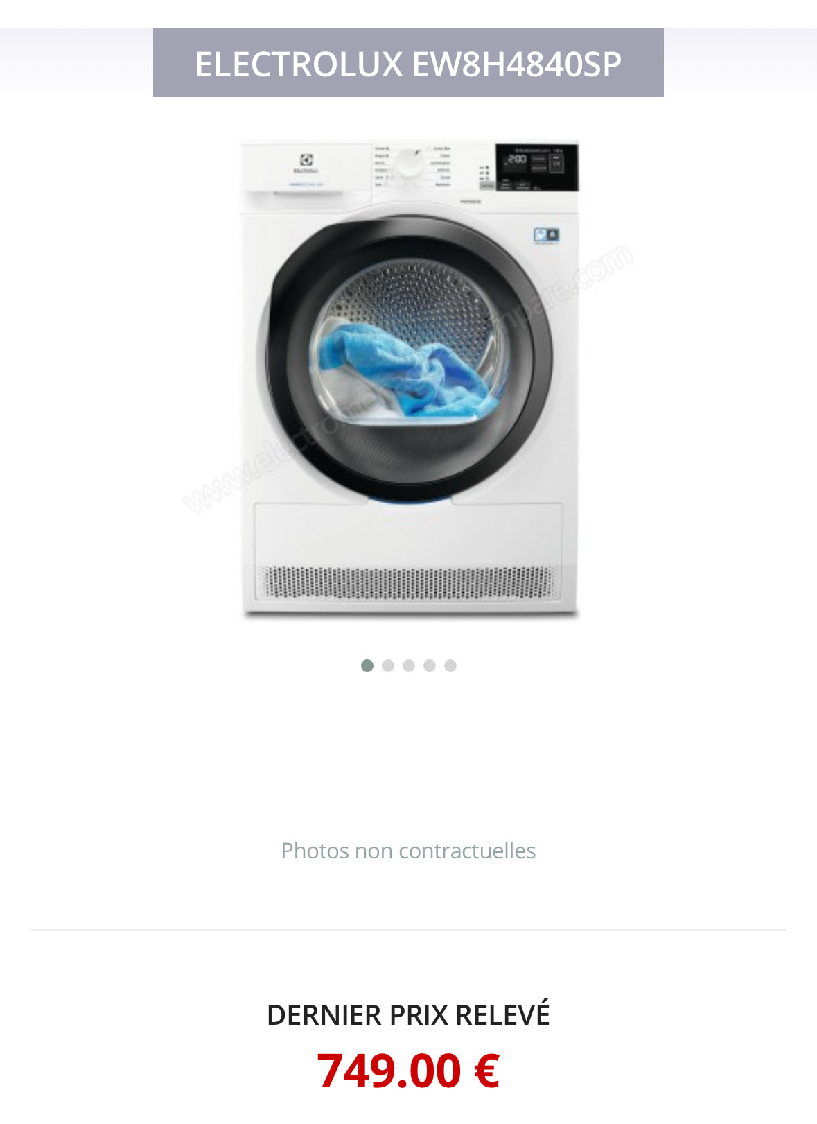 Sèche-Linge ELECTROLUX 8 Kg Pompe à Chaleur GARANTIE 1 AN