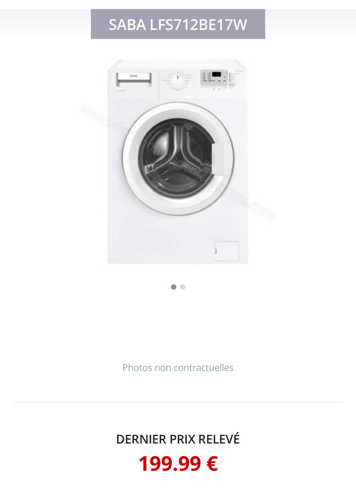 Lave-Linge SABA 7 Kg GARANTIE 1 AN