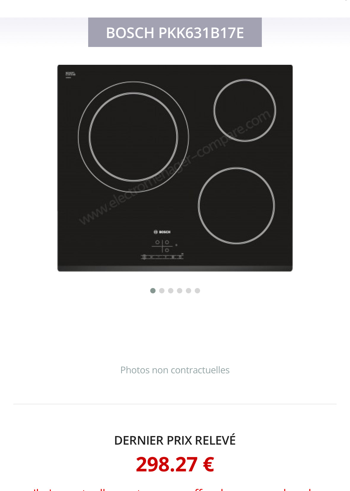 Plaque Vitrocéramique BOSCH 3 Foyers GARANTIE 1 AN