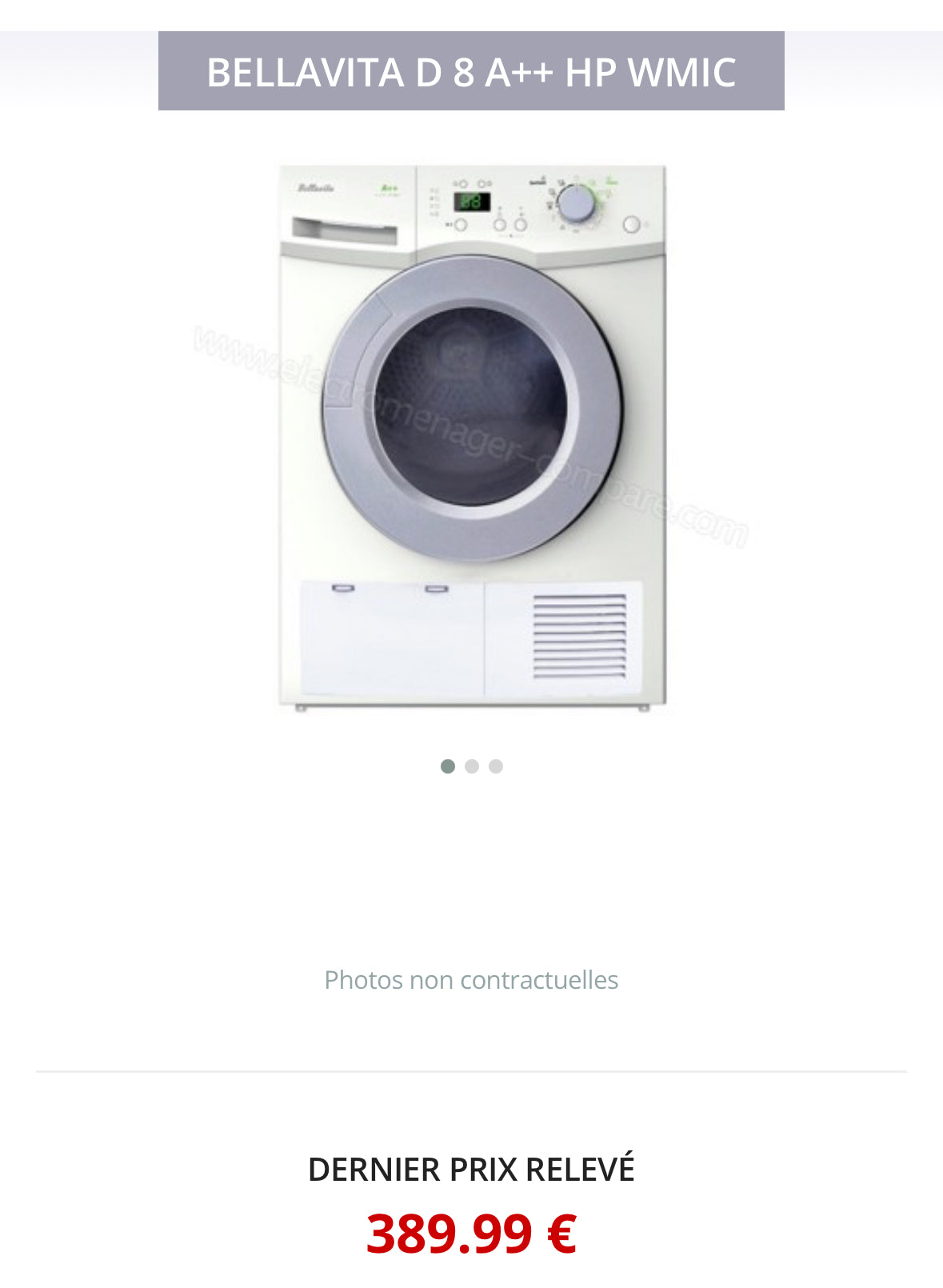 Sèche-Linge BELLAVITA 8 Kg Pompe à Chaleur GARANTIE 1 AN