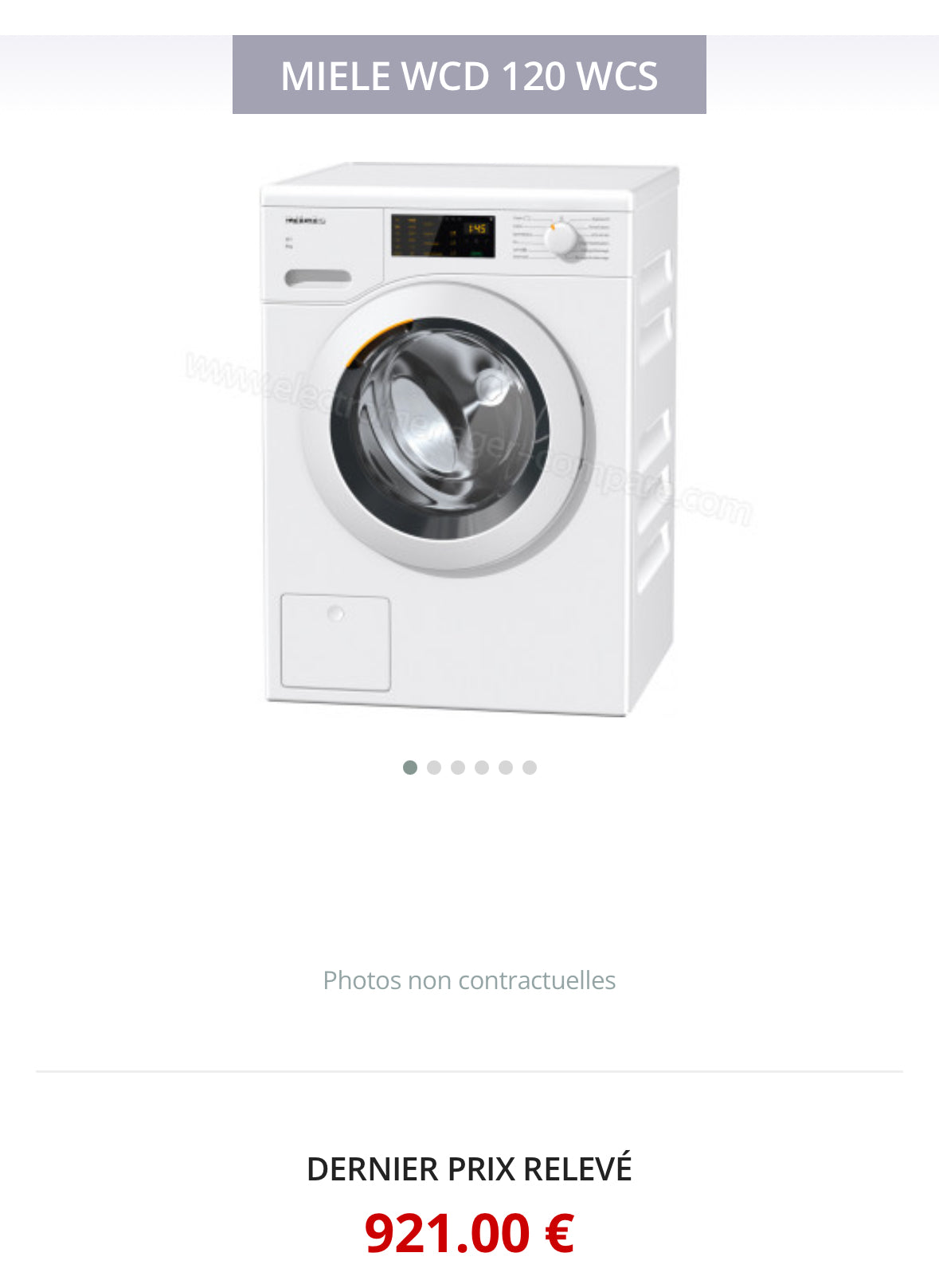 Lave-Linge MIELE 8 Kg GARANTIE 1 AN