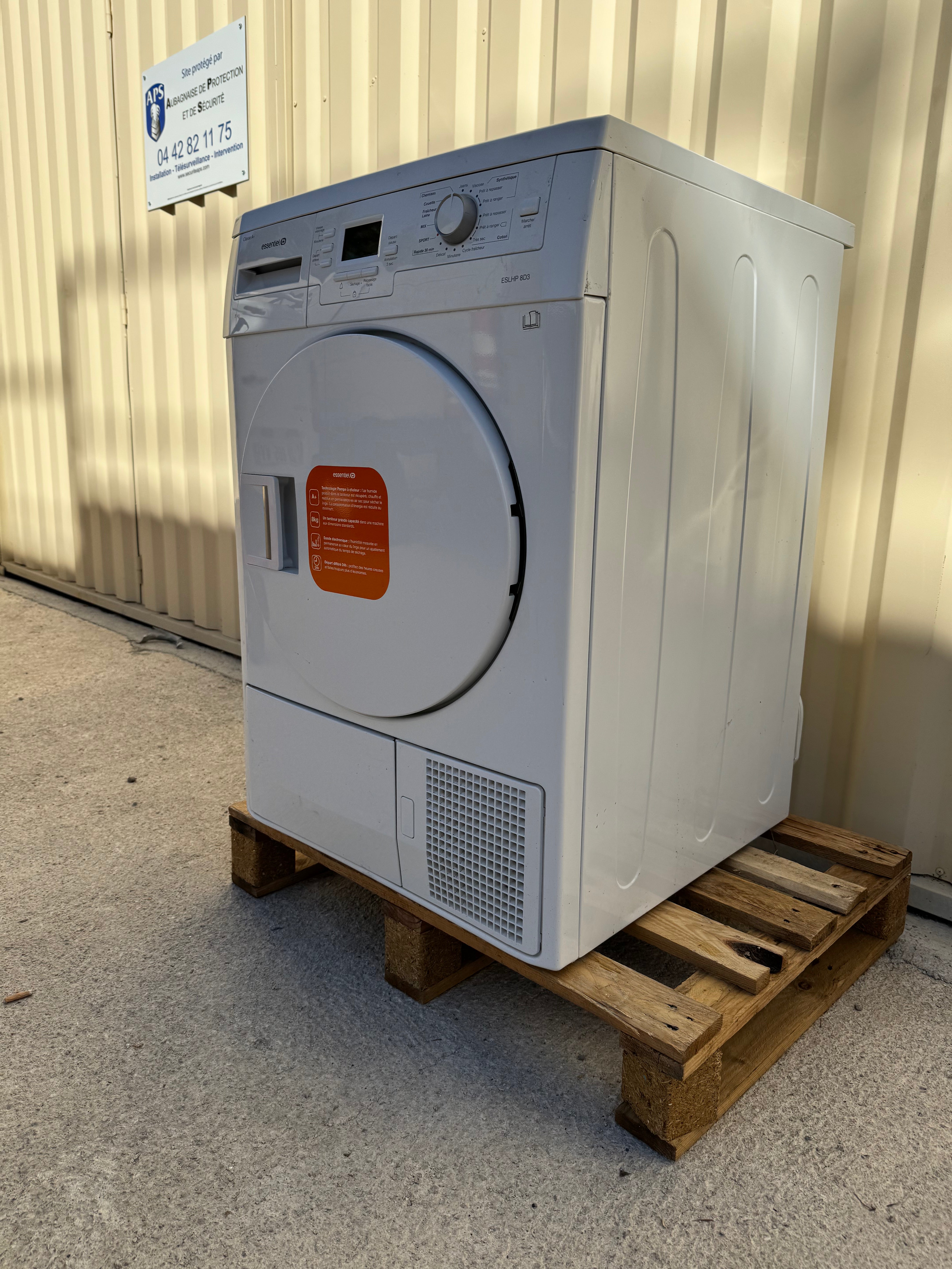 Seche-Linge ESSENTIEL B 8 Kg Pompe à Chaleur GARANTIE 1 AN