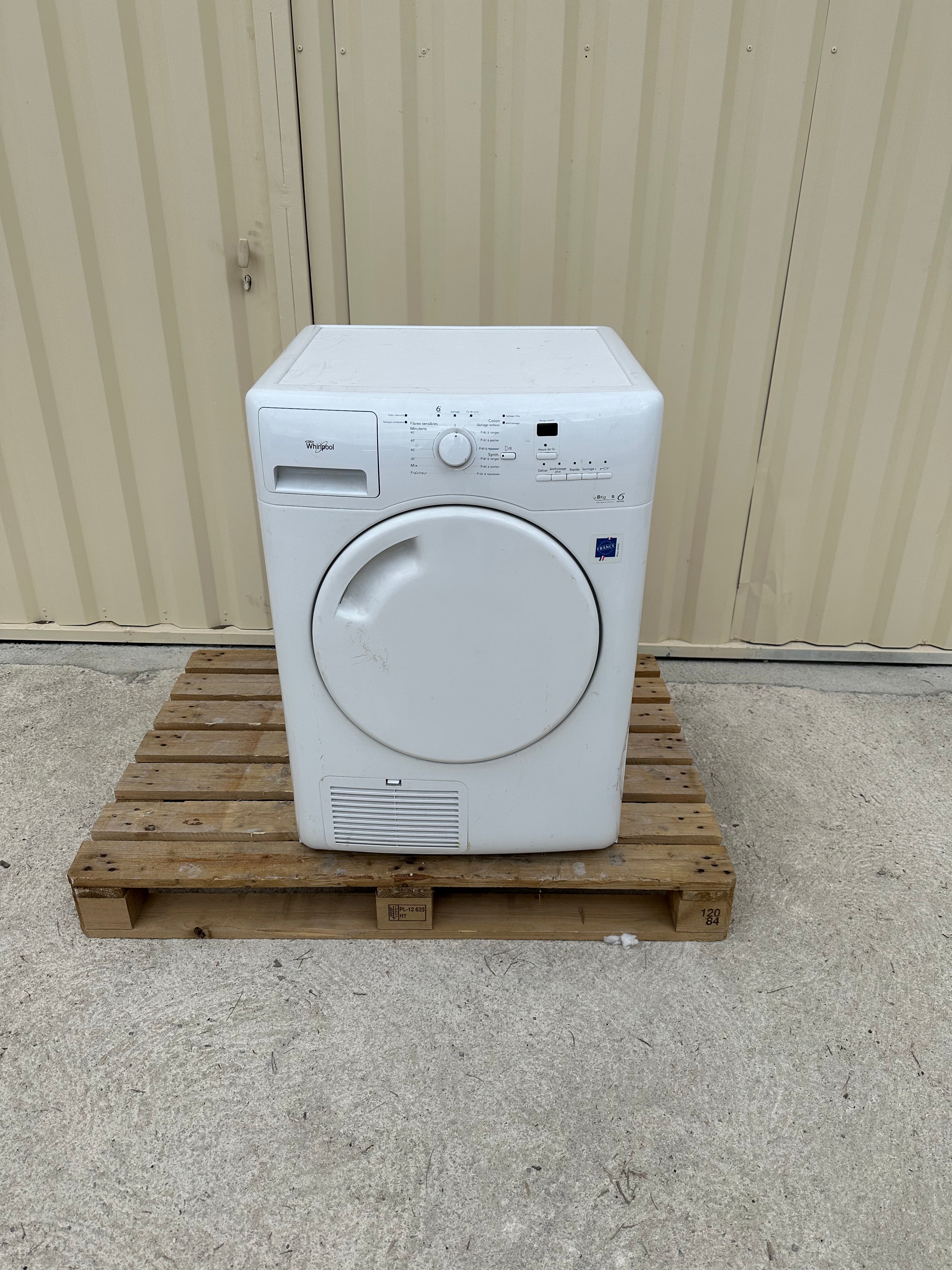 Seche-Linge WHIRLPOOL 8Kg Garantie 1 An