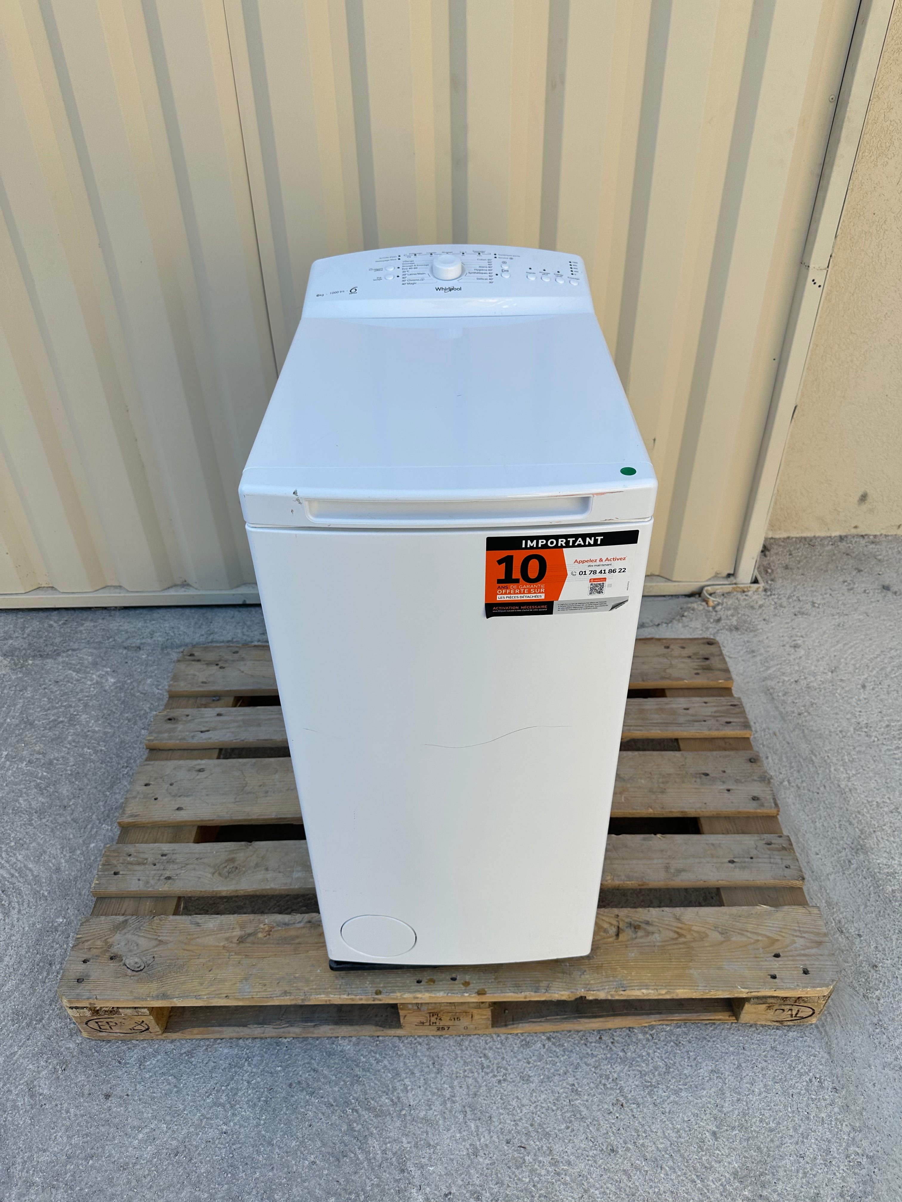 Lave-Linge Top WHIRLPOOL 6 Kg NEUVE ( Avec Défaut d’Aspect ) GARANTIE 1 AN