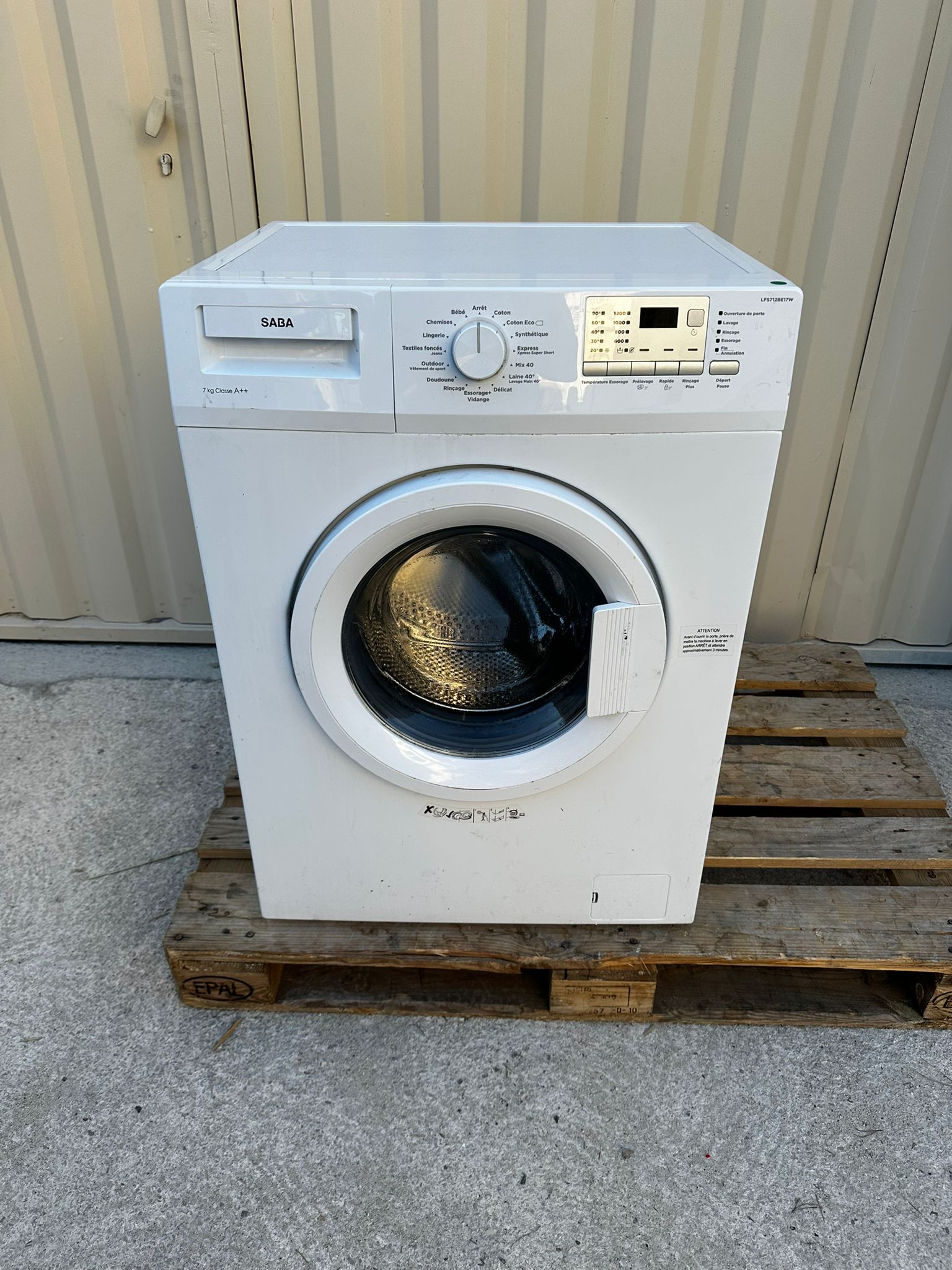 Lave-Linge SABA 7 Kg GARANTIE 1 AN