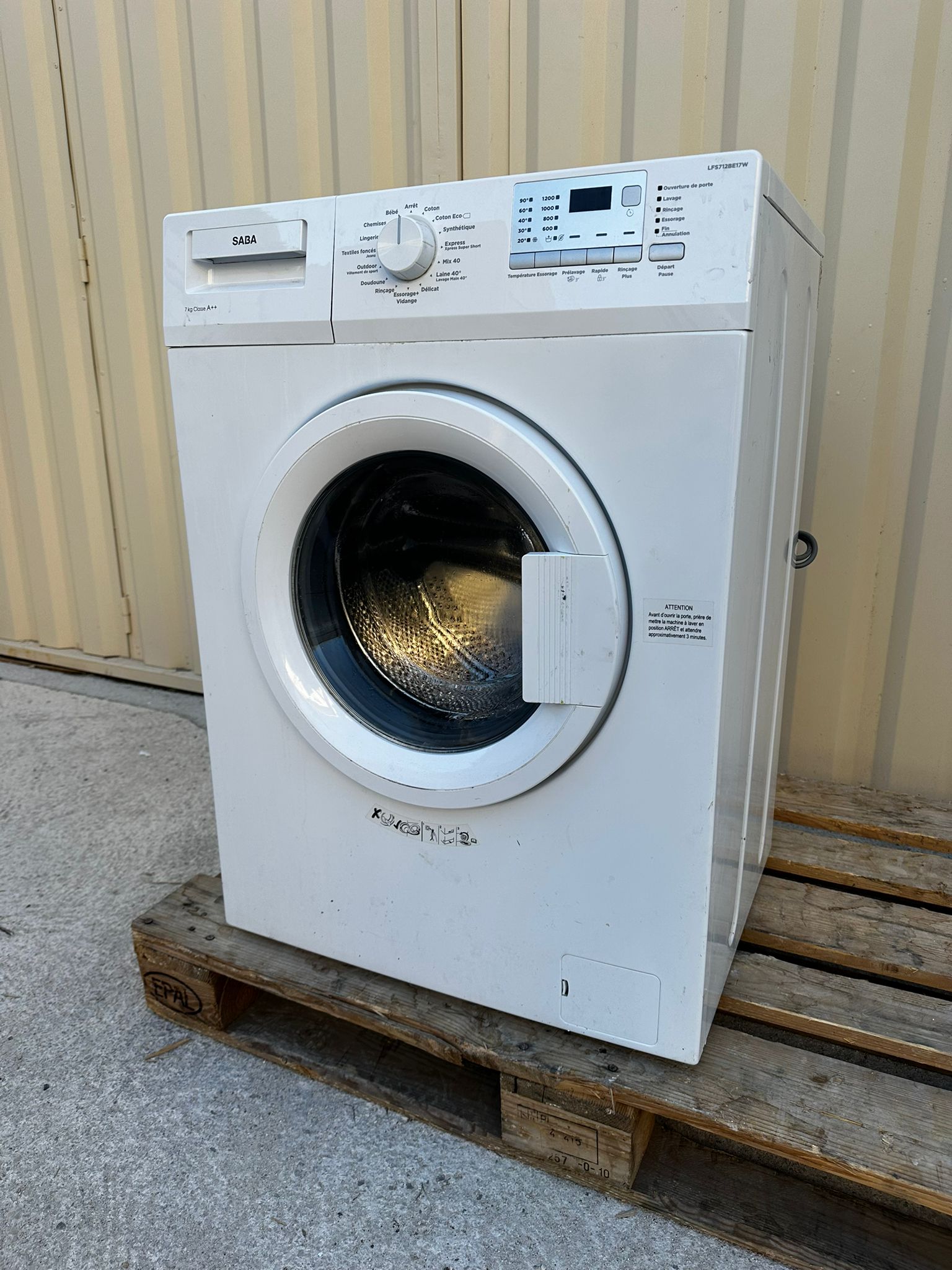 Lave-Linge SABA 7 Kg GARANTIE 1 AN