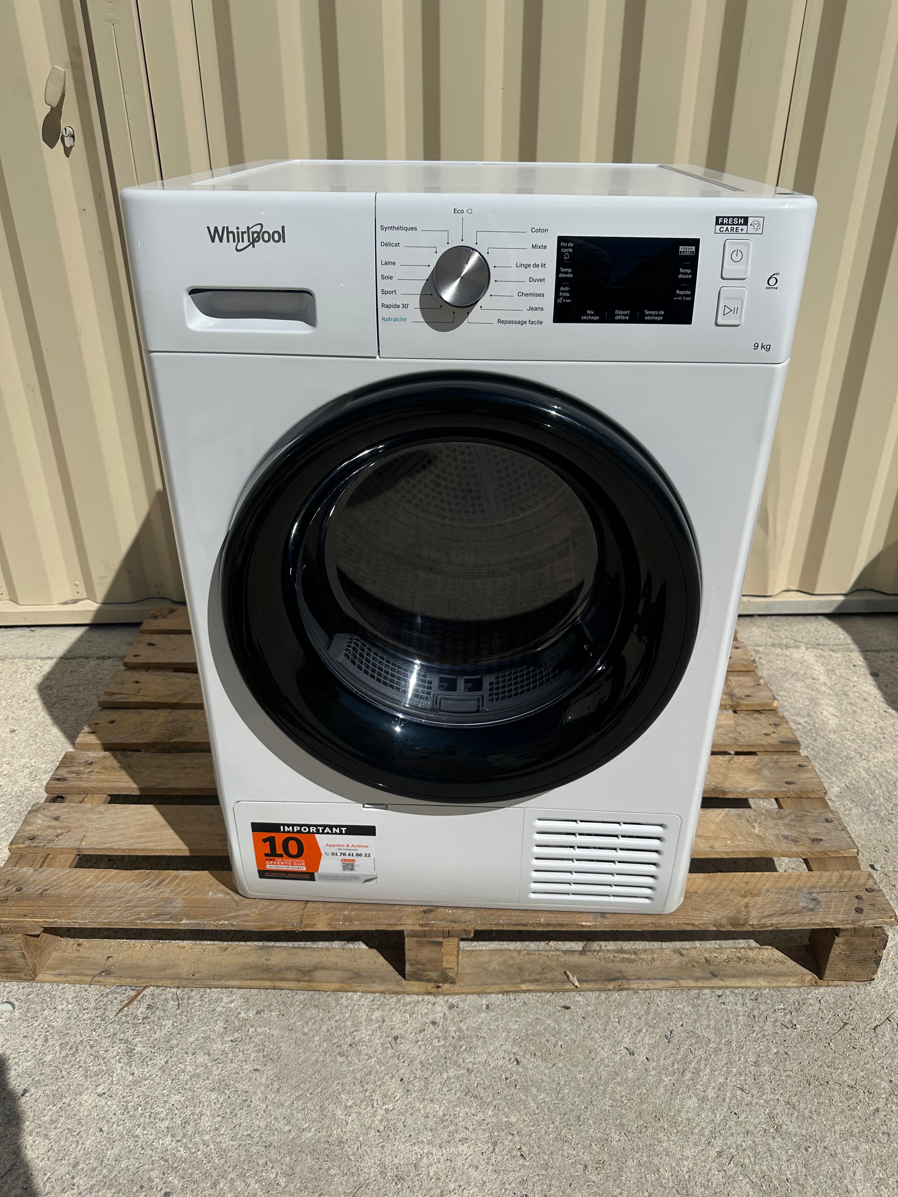 Sèche-Linge WHIRLPOOL 9 Kg Comme NEUF  ( Très Peu Servi ) GARANTIE 2 ANS