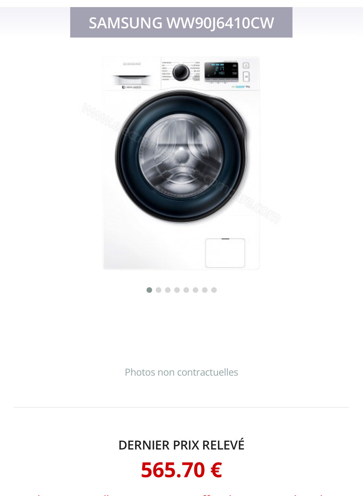 Lave-Linge SAMSUNG 9 Kg Garantie 1 An