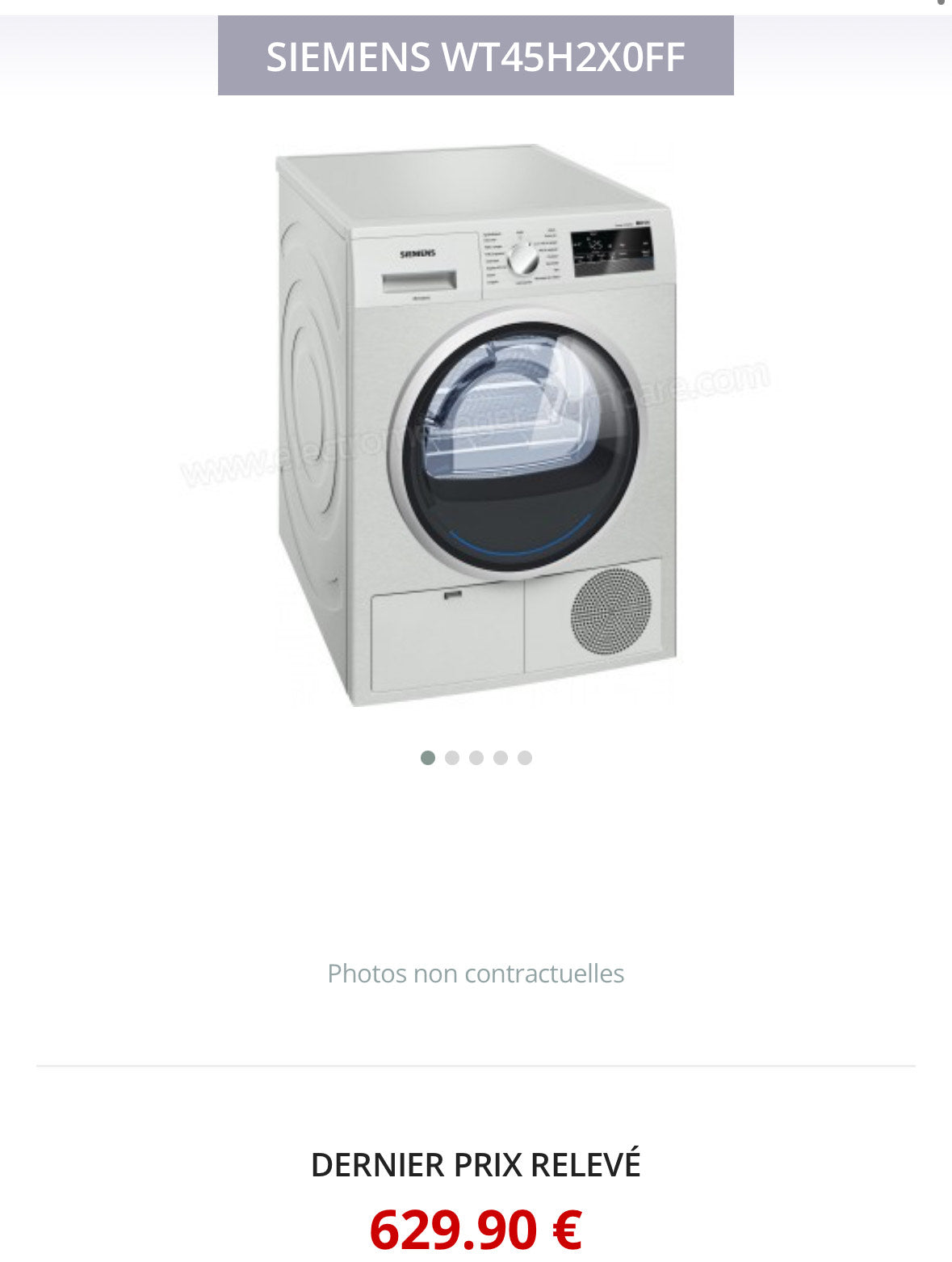 Sèche-Linge SIEMENS 8 Kg GARANTIE 1 An