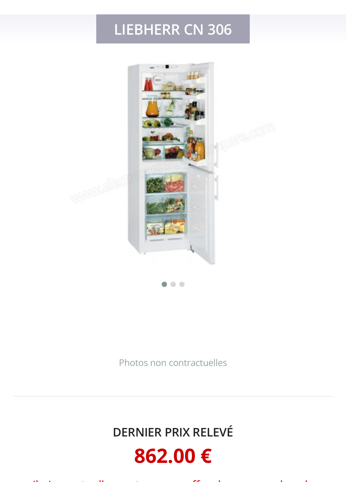 Frigo Combiné LIEBHERR Air Brassé GARANTIE 1 AN