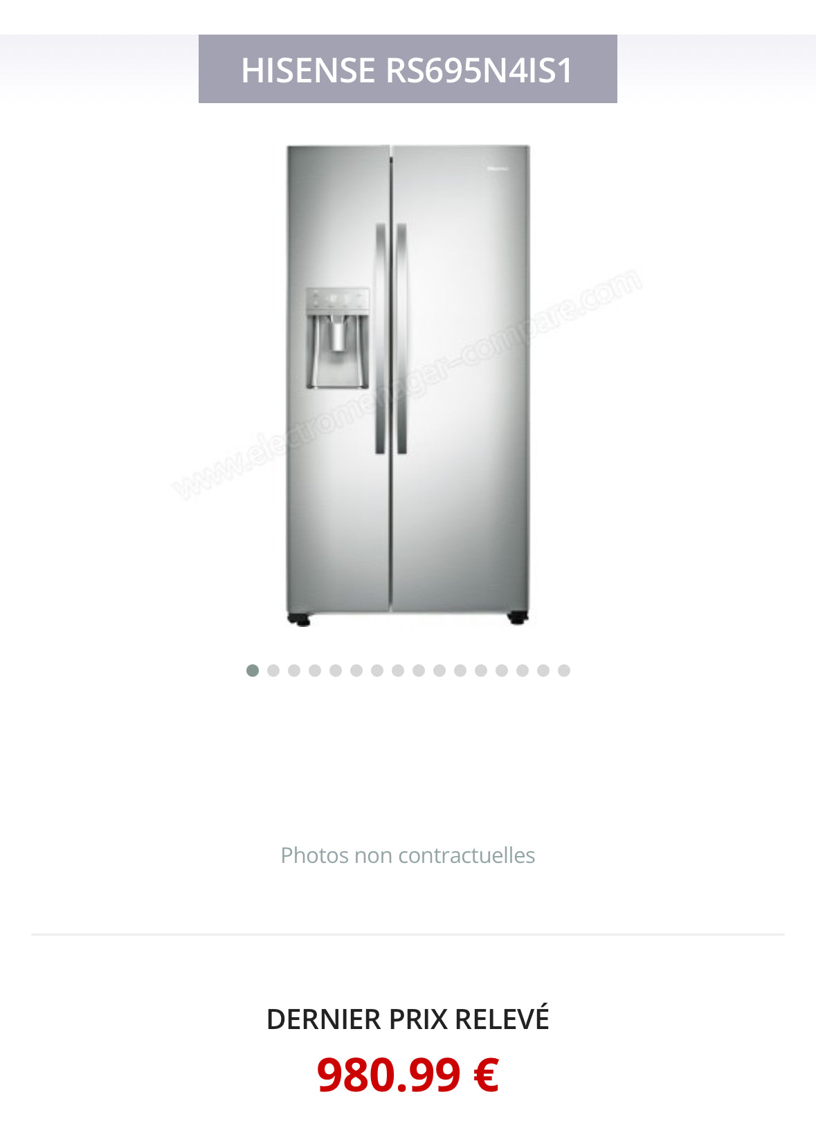 Frigo Américain HISENSE No Frost / Eau Fraîche et Glaçons GARANTIE 1 AN