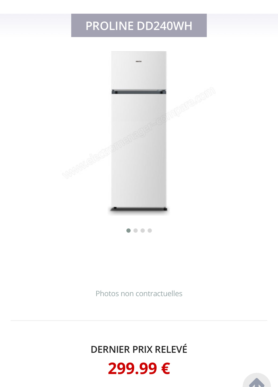Frigo Combiné PROLINE Garantie 1 An