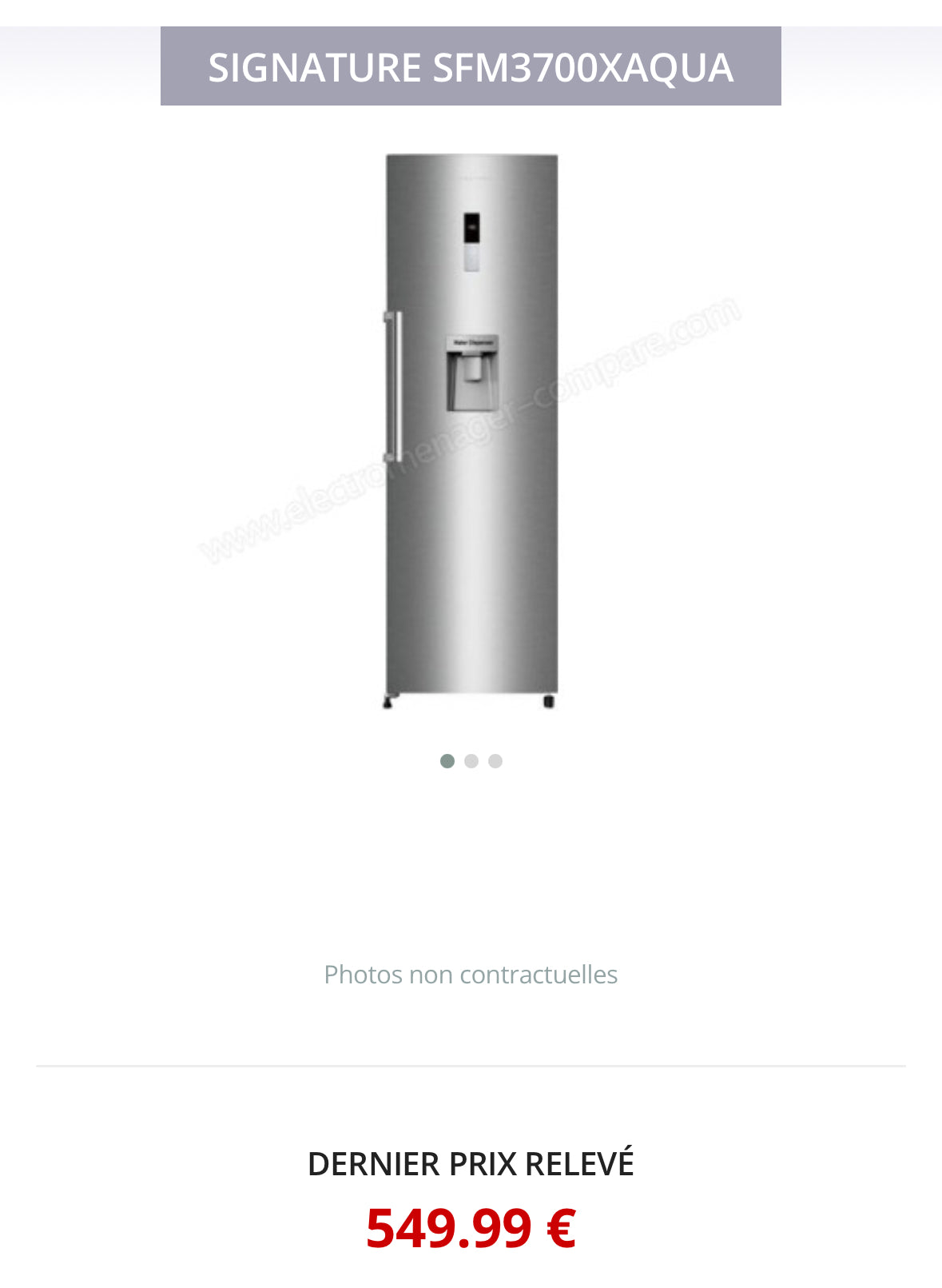 Frigo Simple SIGNATURE Air Brassé GARANTIE 1 AN