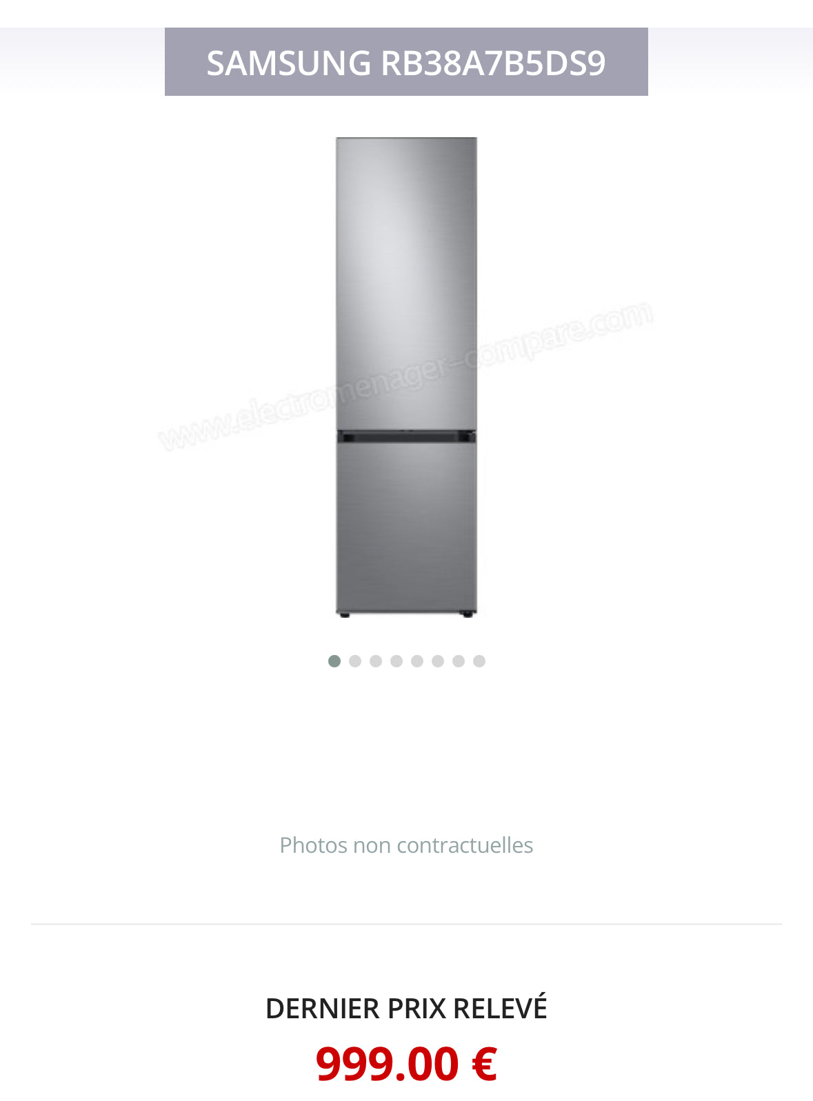 Frigo Combiné SAMSUNG Froid Ventilé GARANTIE 1 AN