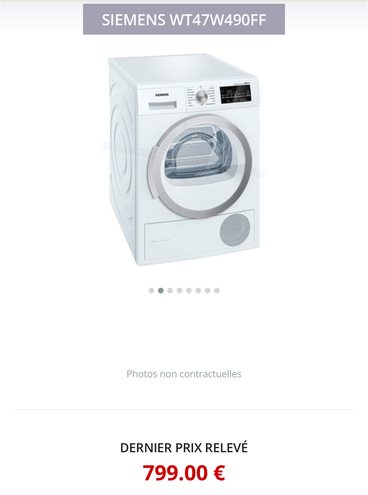 Sèche-Linge SIEMENS 9 Kg GARANTIE 1 AN