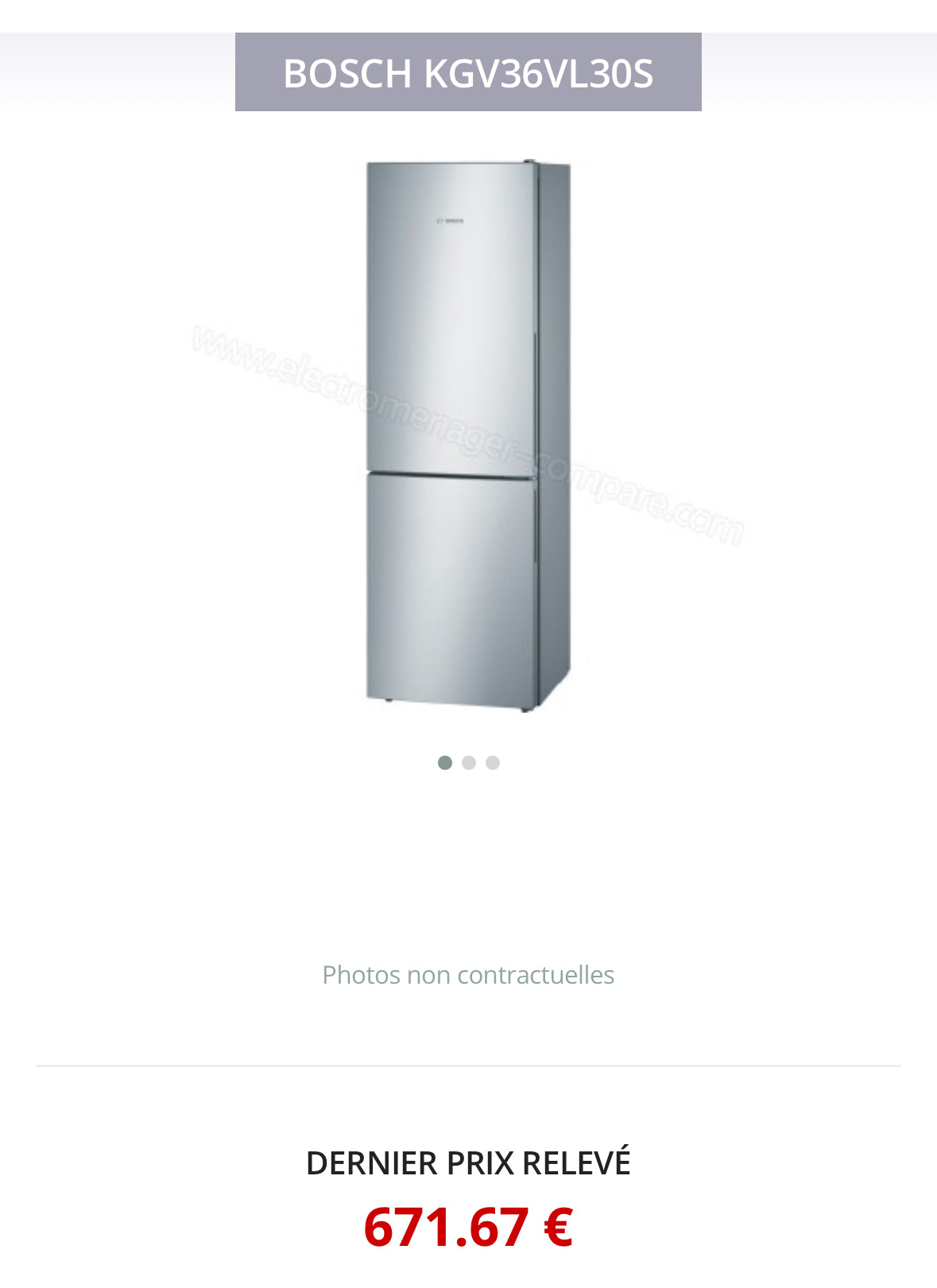 Frigo Combiné BOSCH Froid Brasse GARANTIE 1 AN