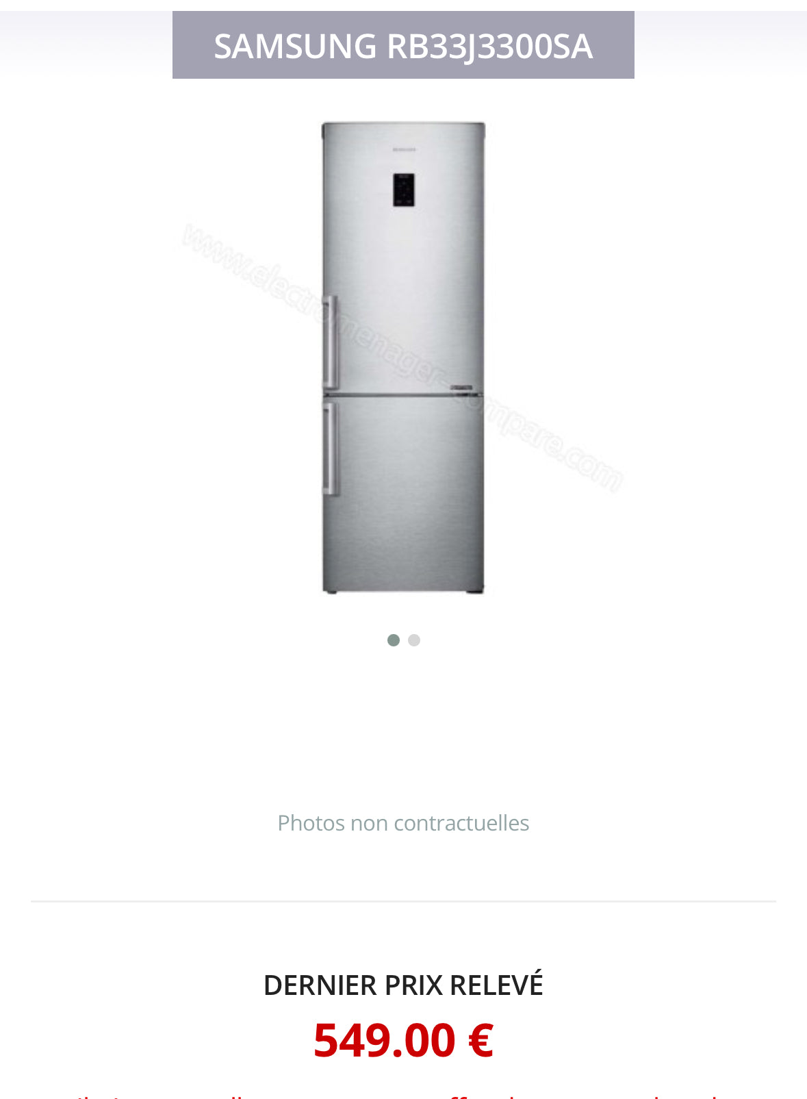 Frigo Combiné SAMSUNG No Frost GARANTIE 1 AN