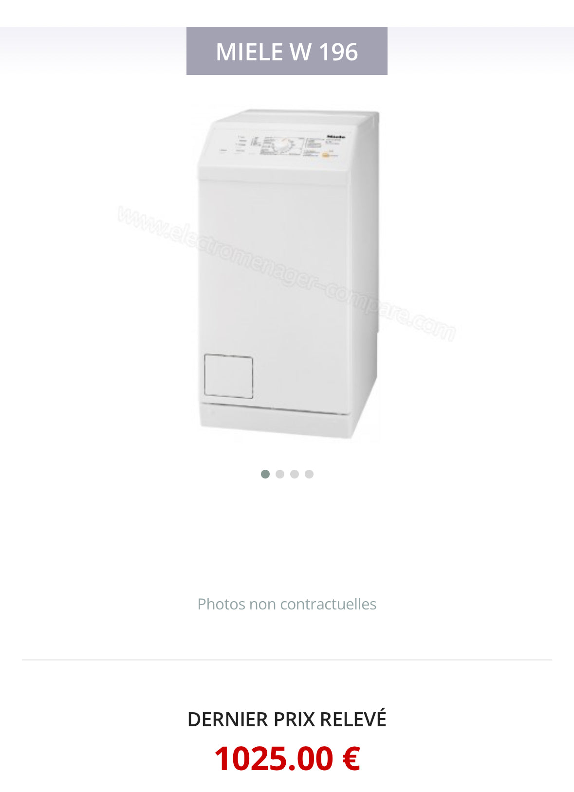Lave-Linge Top MIELE 6 Kg GARANTIE 1 AN