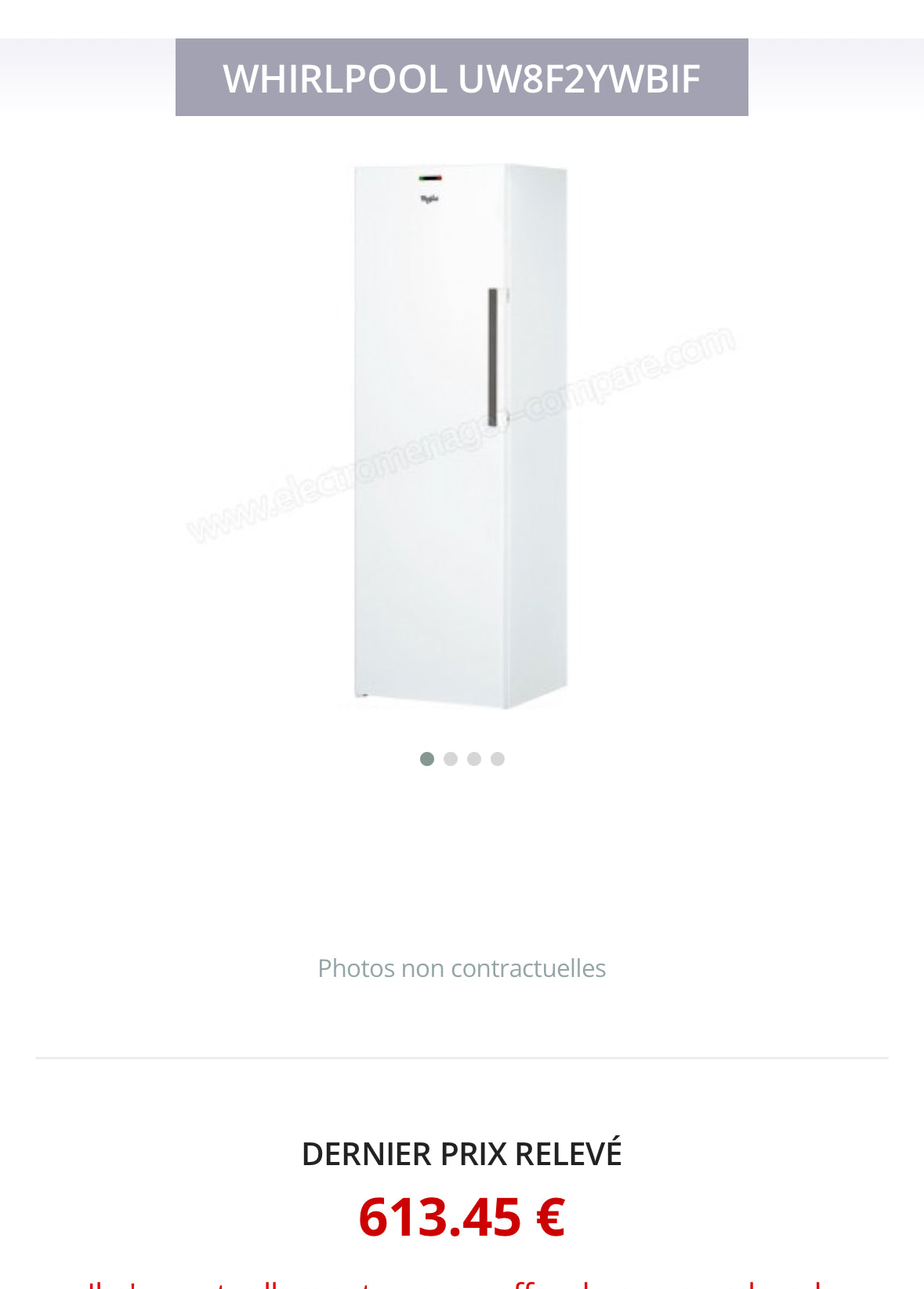 Congélateur Armoire WHIRLPOOL No Frost GARANTIE 1 AN