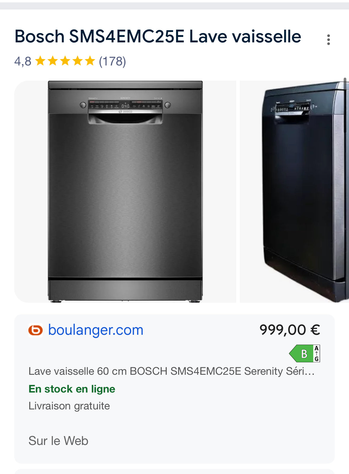 Lave-Vaisselle BOSCH 14 Couverts NEUF ( Avec défaut d’Aspect ) GARANTIE 2 ANS