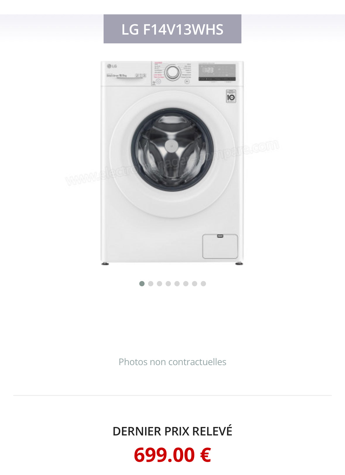 Lave-Linge LG 10.5 Kg GARANTIE 1 AN