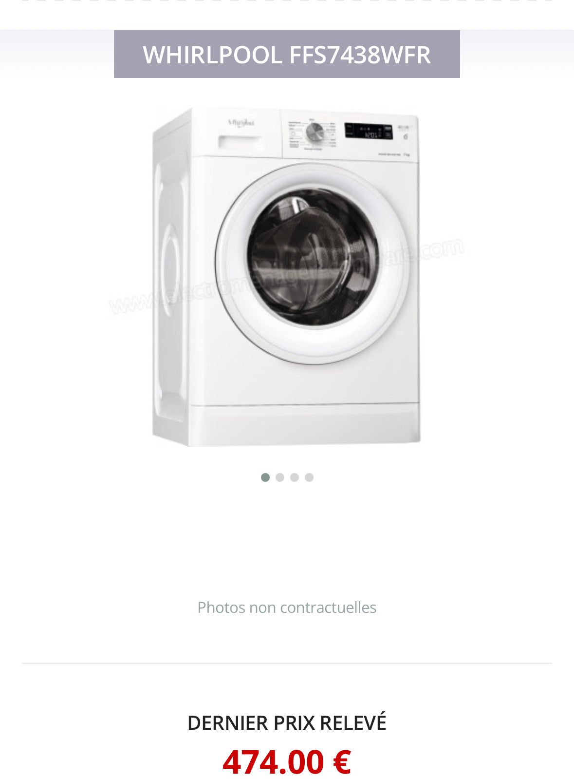 Lave-Linge WHIRLPOOL 7 Kg GARANTIE 1 AN