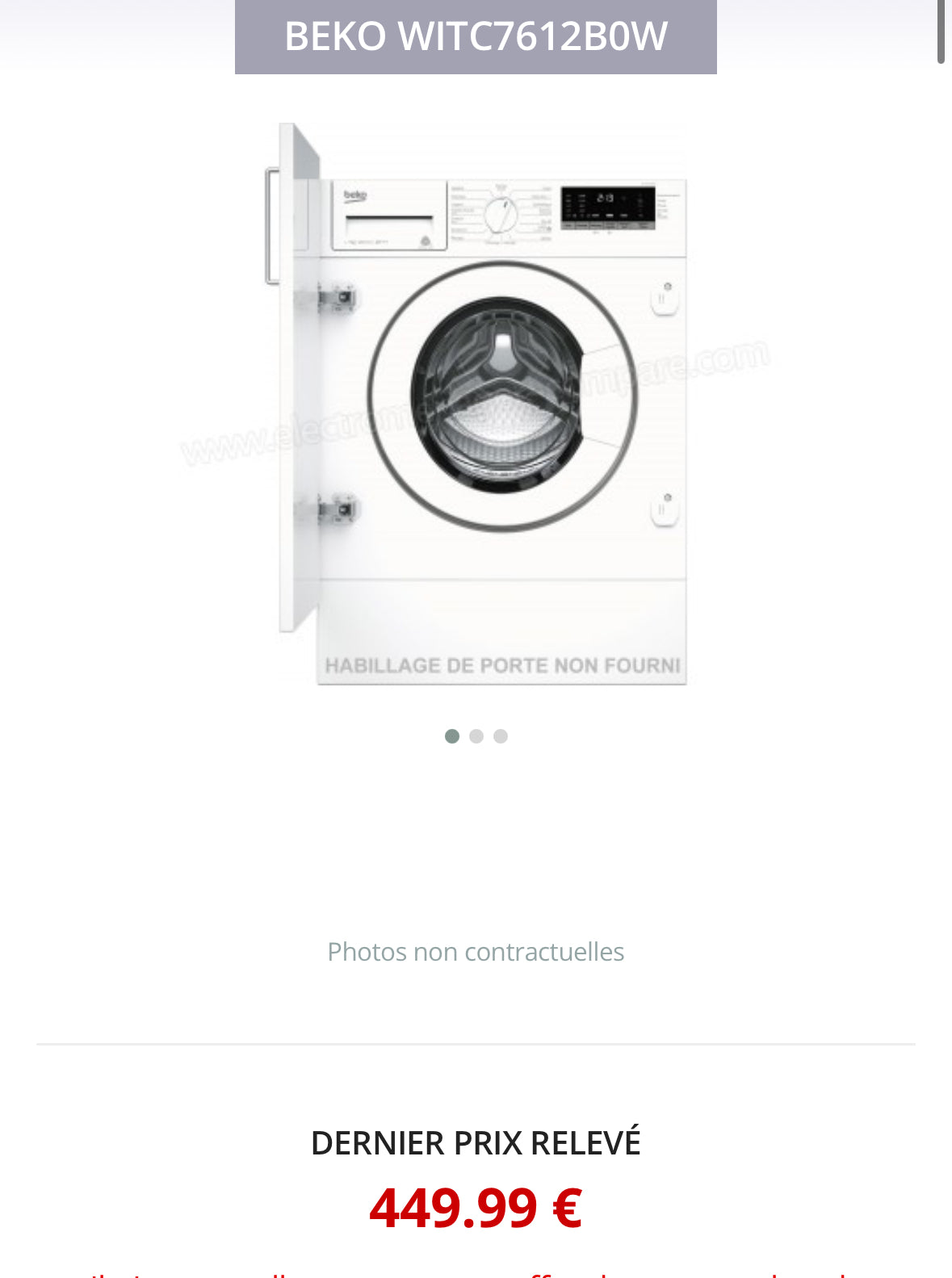 Lave-Linge Encastrable BEKO 7 Kg GARANTIE 6 MOIS