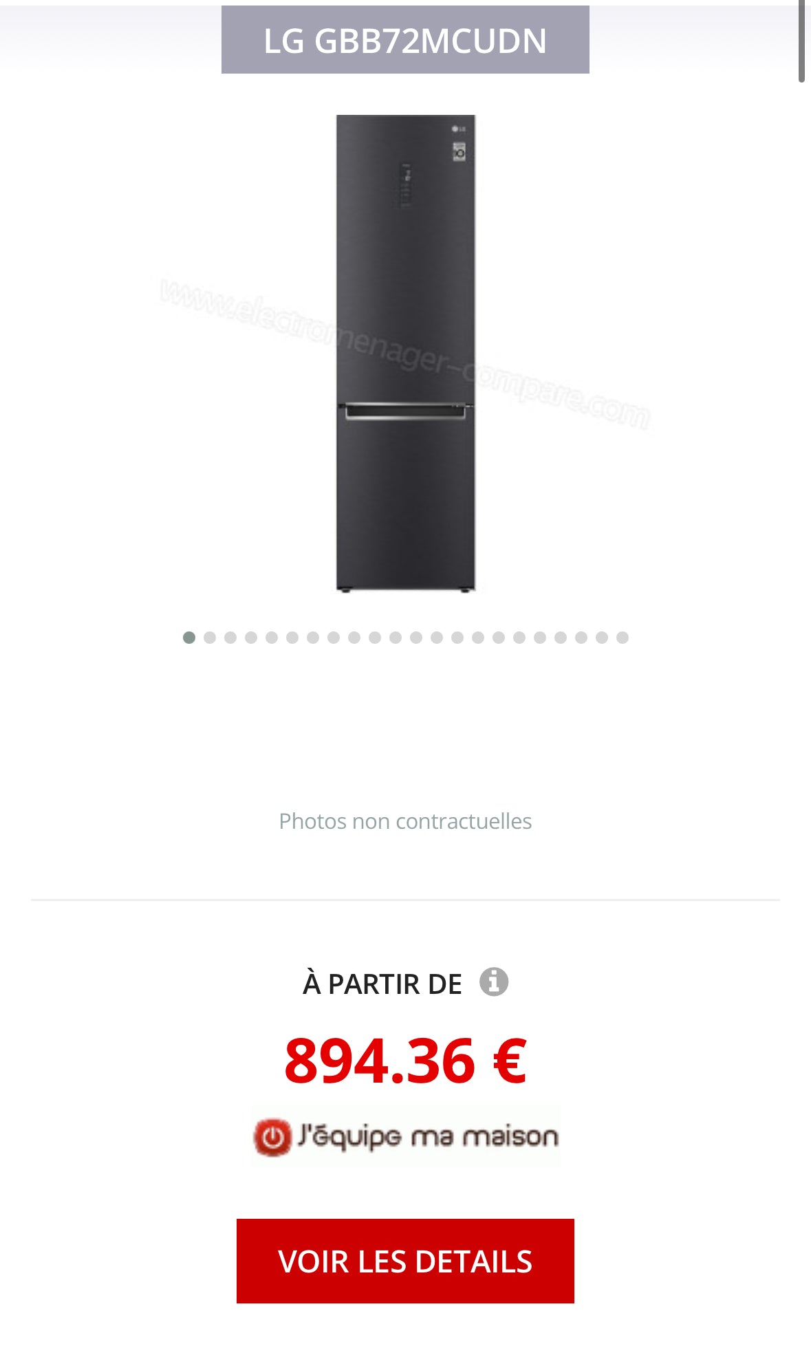 Frigo Combiné LG Froid Ventilé GARANTIE 1 AN