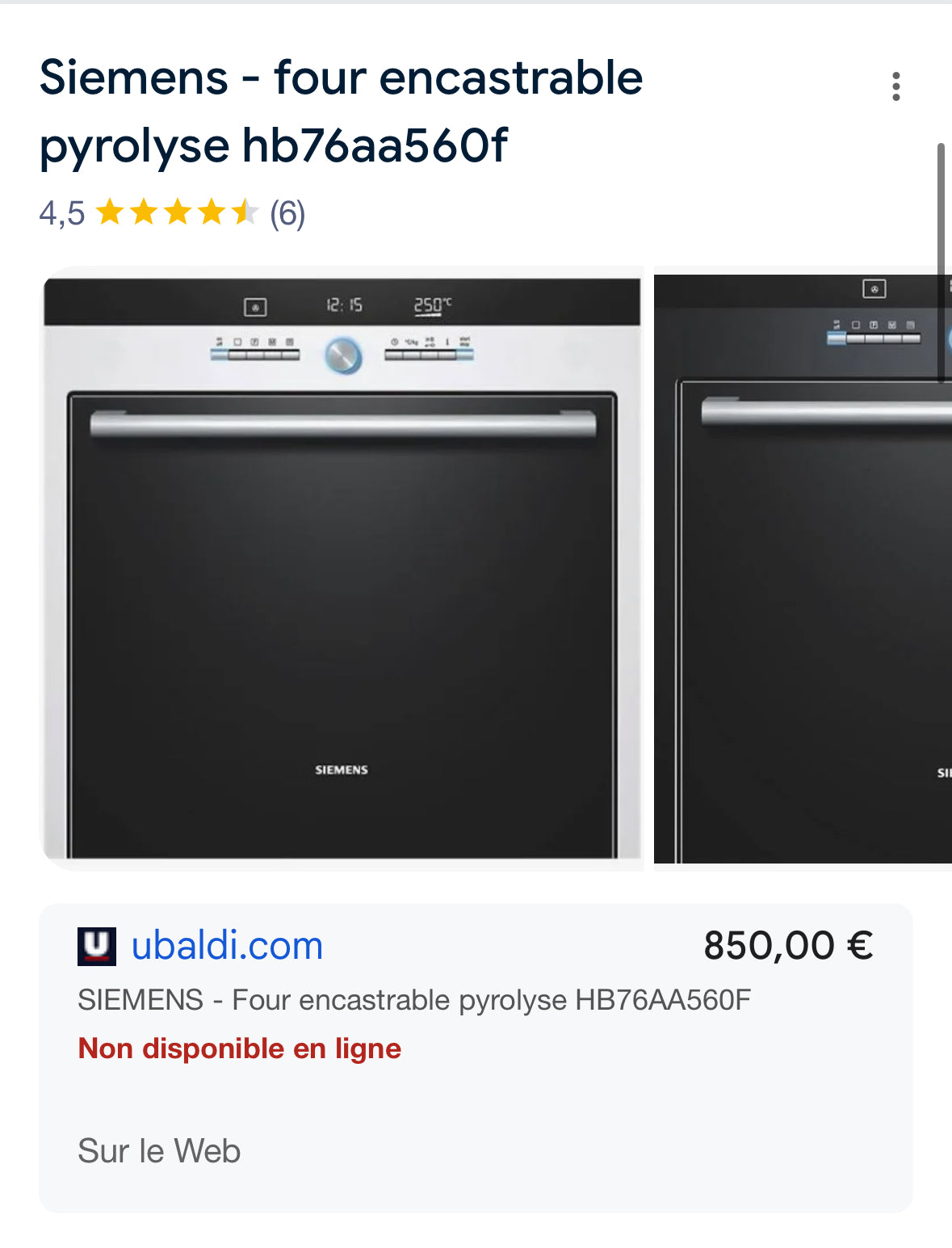 Four Encastrable SIEMENS Avec Pyrolyse GARANTIE 1 AN