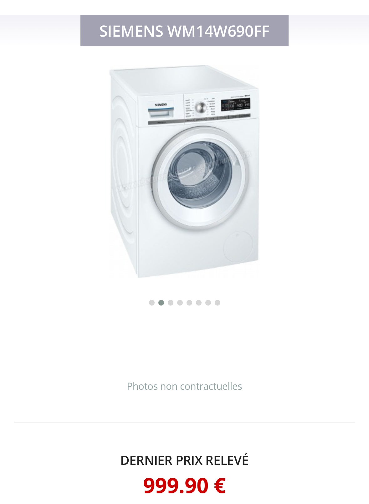 Lave-Linge SIEMENS 9 Kg GARANTIE 1 AN