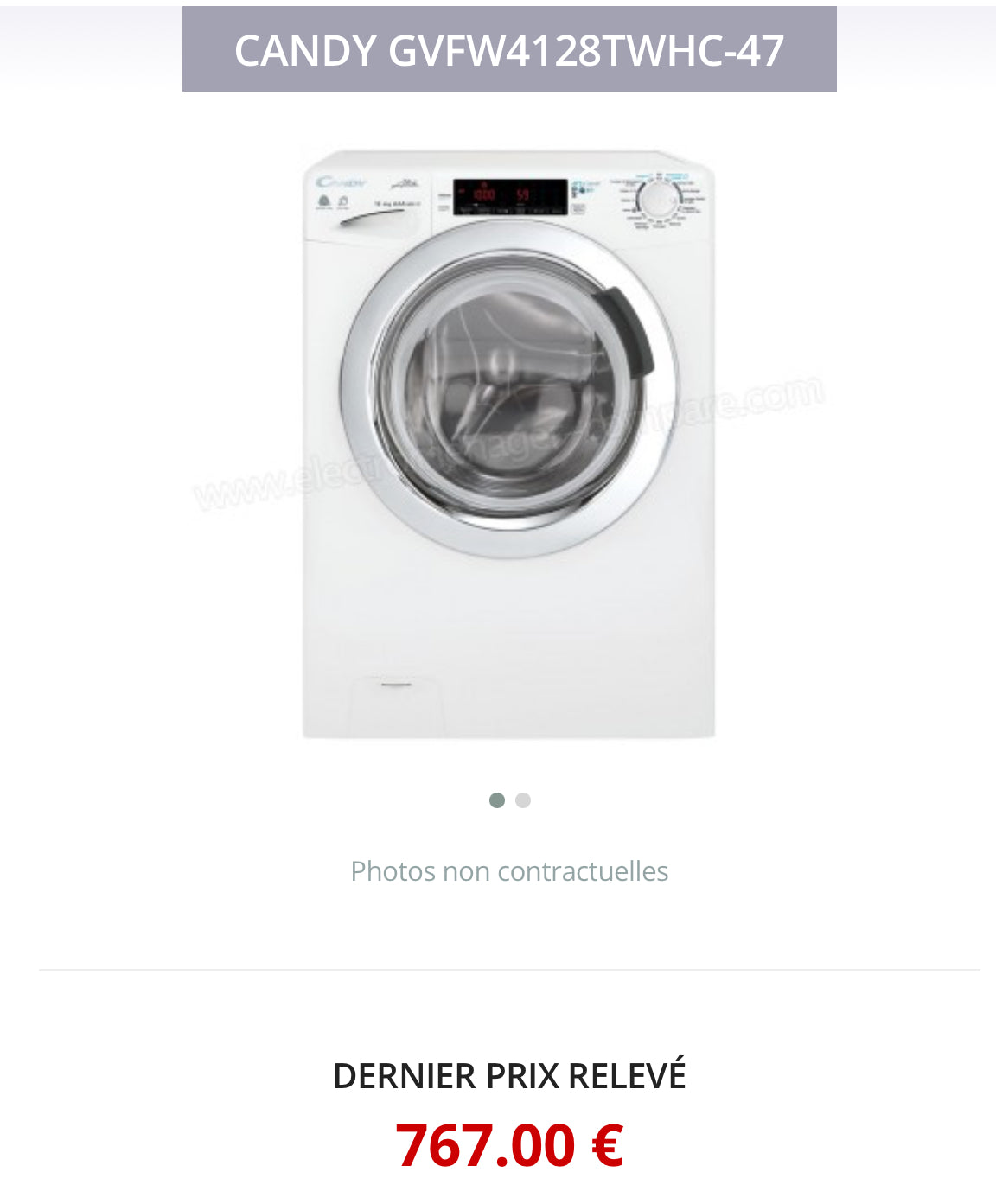Lave-Linge Séchant CANDY 12 / 8 Kg GARANTIE 1 AN