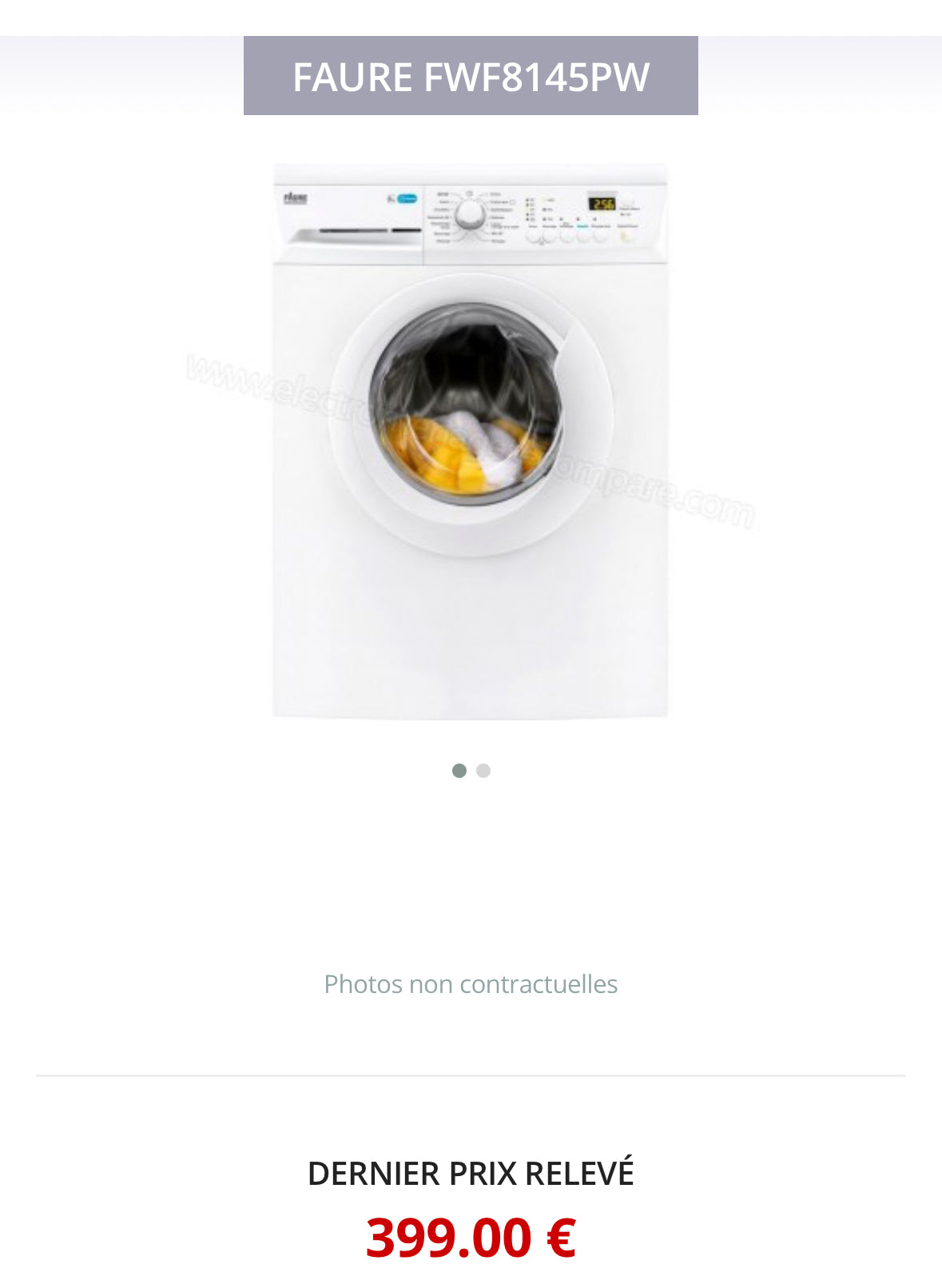 Lave-Linge FAURE 8 Kg GARANTIE 1 AN