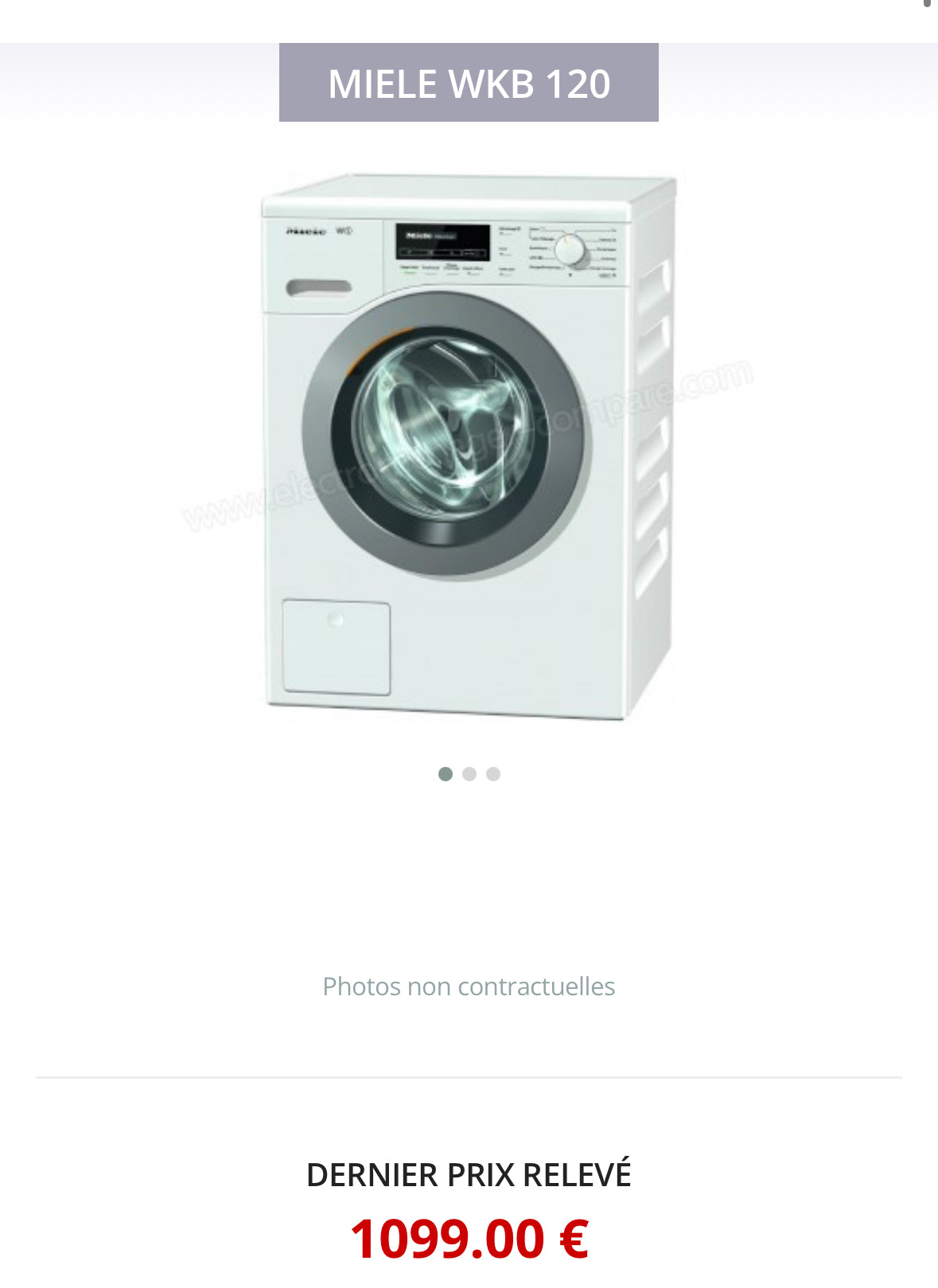 Lave-Linge MIELE 8 Kg GARANTIE 1 AN