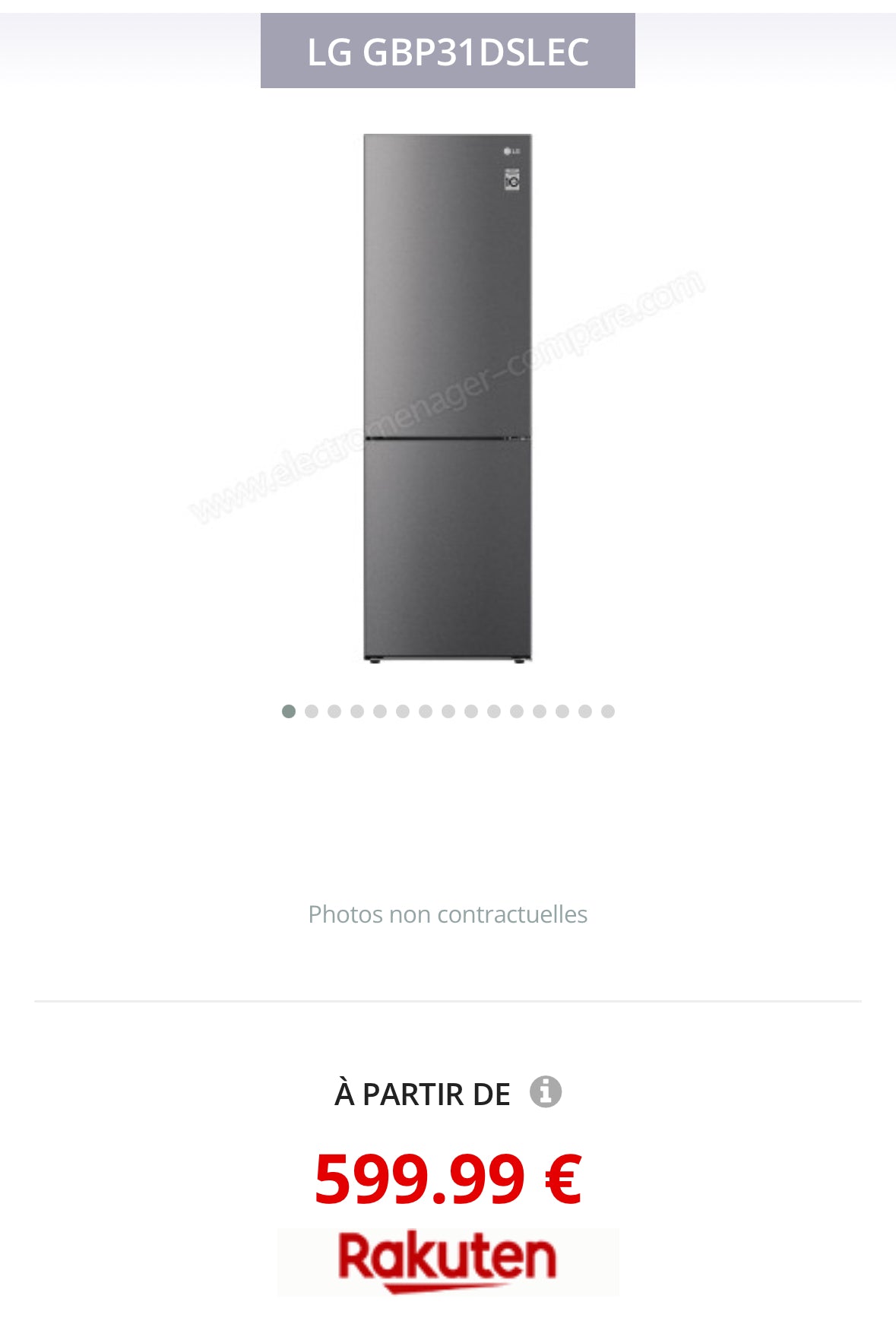 Frigo Combiné LG No Frost GARANTIE 1 AN