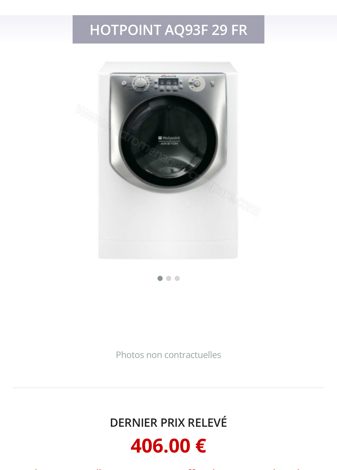 Lave-Linge HOTPOINT-ARISTON 9 Kg GARANTIE 1 AN