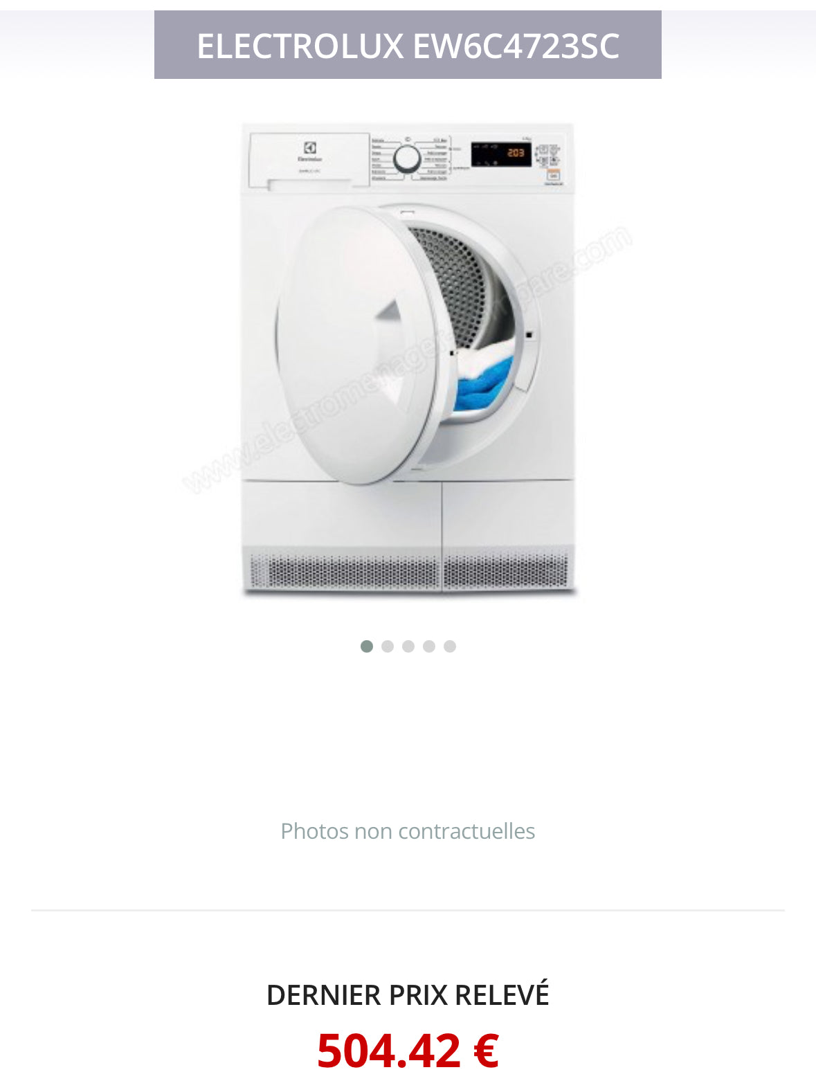 Sèche-linge ELECTROLUX 7 Kg GARANTIE 1 AN