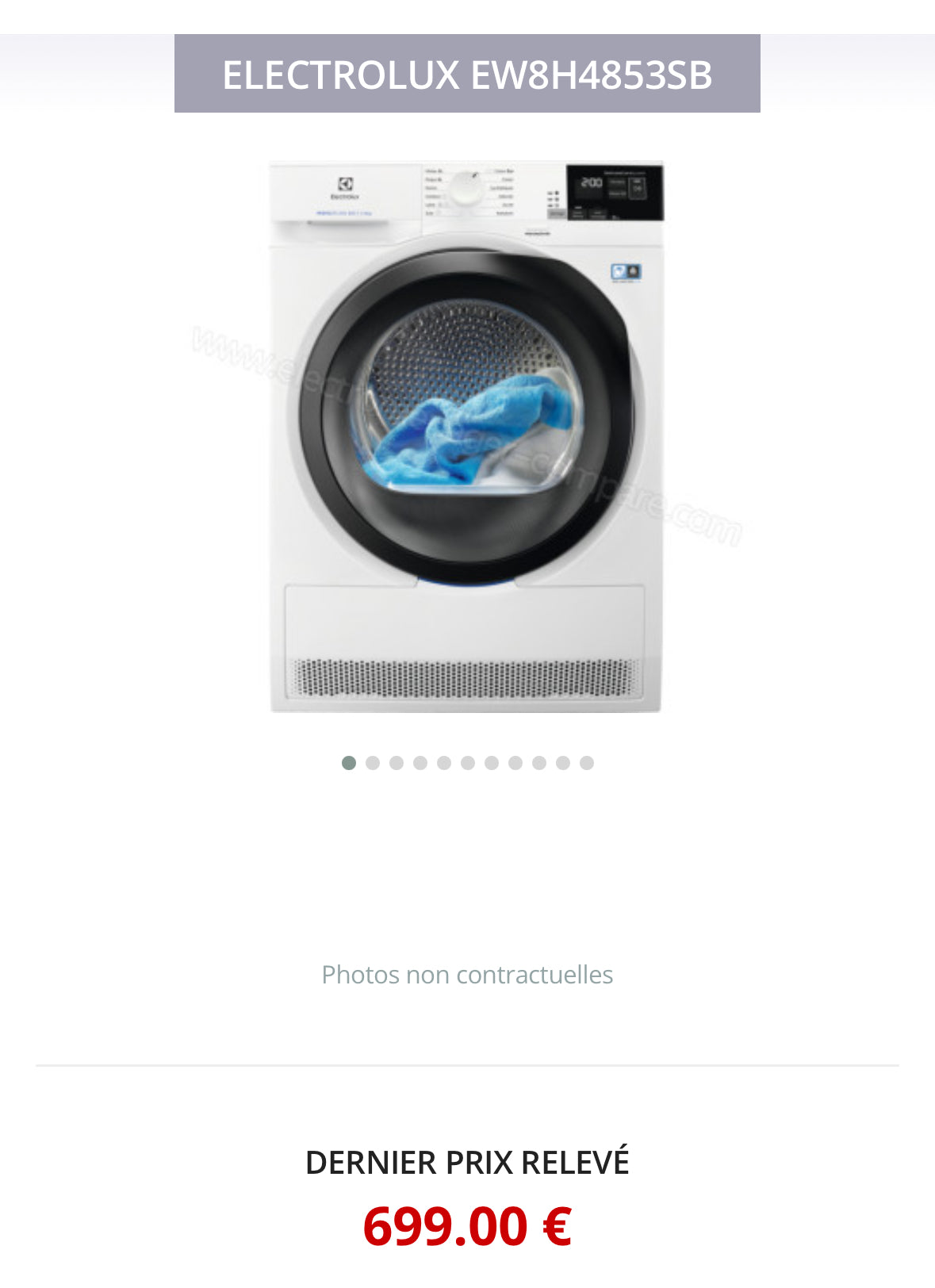 Sèche-Linge ELECTROLUX 8 Kg GARANTIE 1 AN