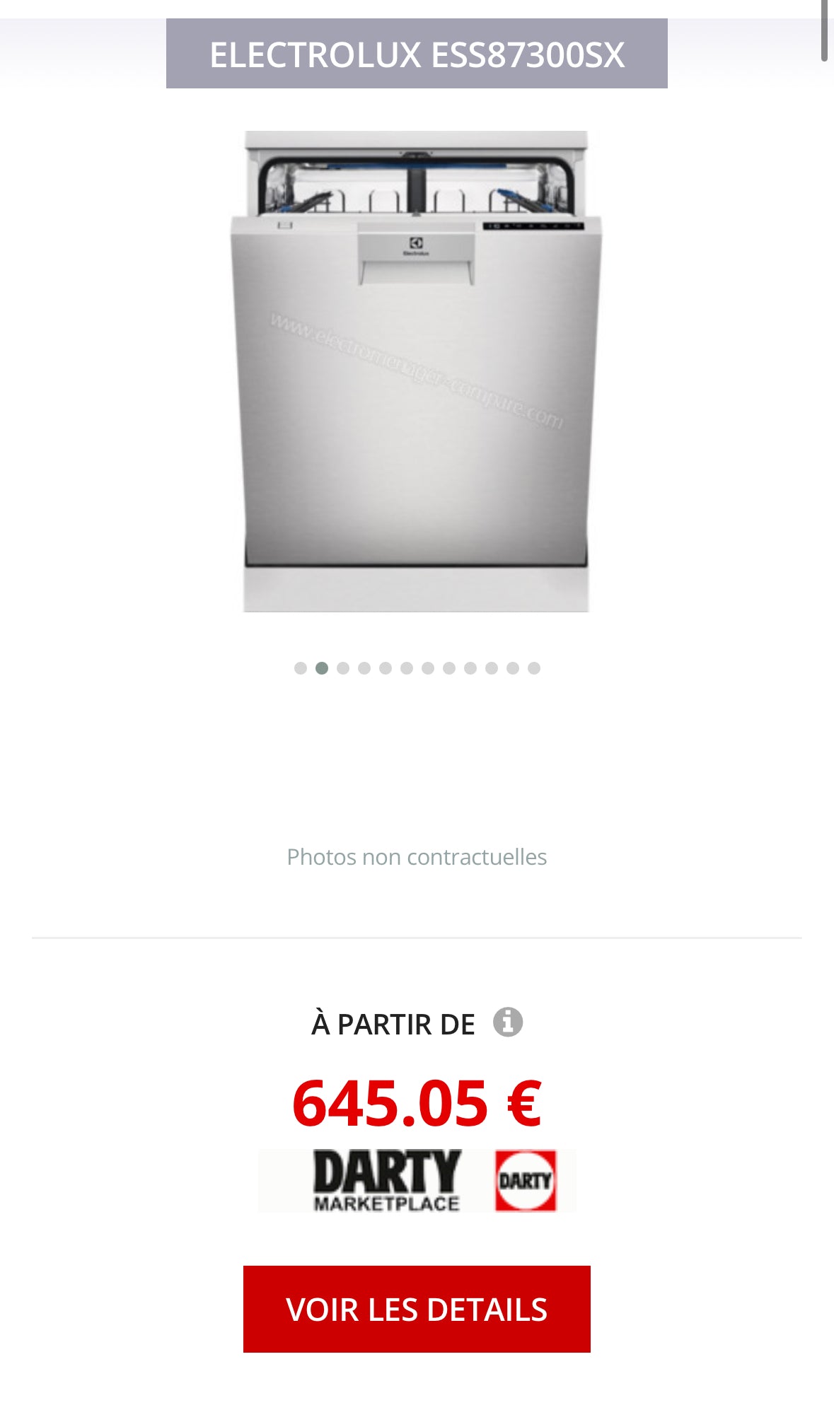 Lave-Vaisselle ELECTROLUX 13 Couverts GARANTIE 1 AN